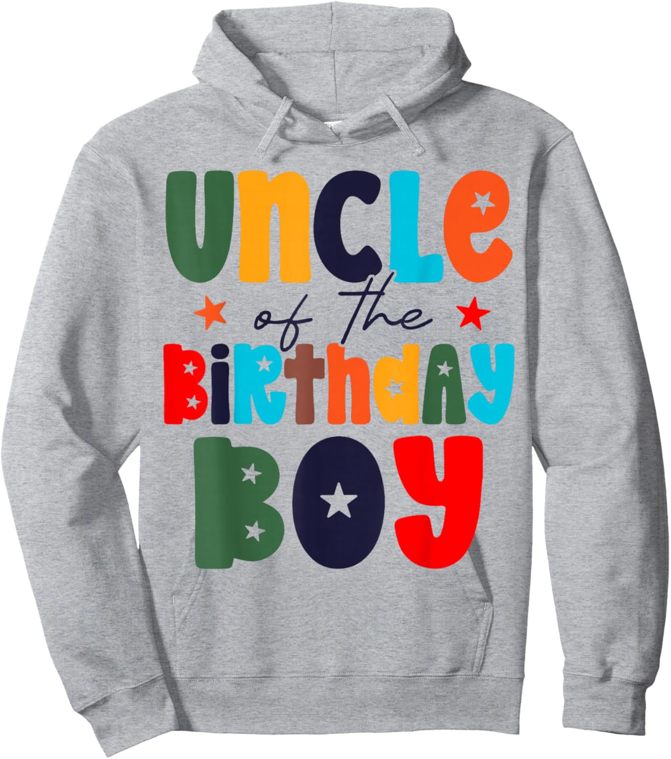 Uncle of The Birthday Boy Matching Family Birthday Party Hoodie - Hoodie | Ash