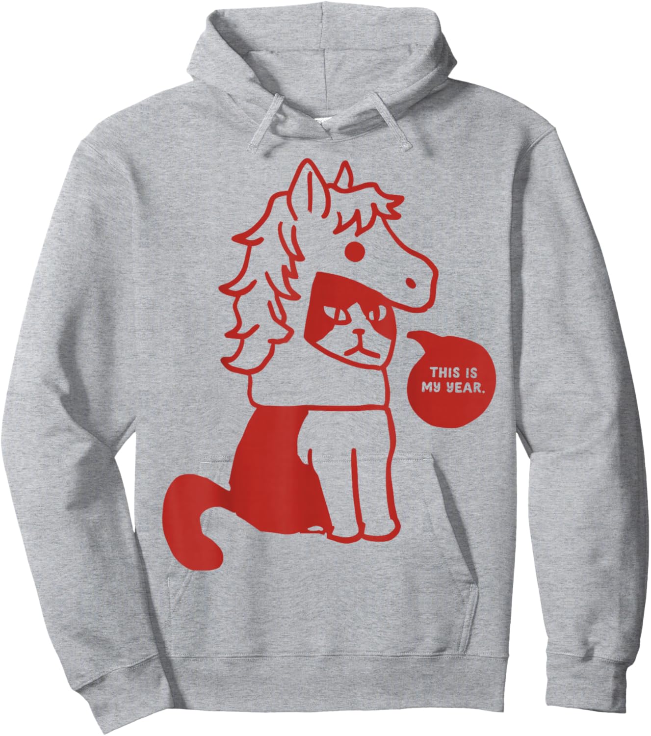 This is My Year Funny Chinese New Year Cat Lover Costume Hoodie - Hoodie | Ash
