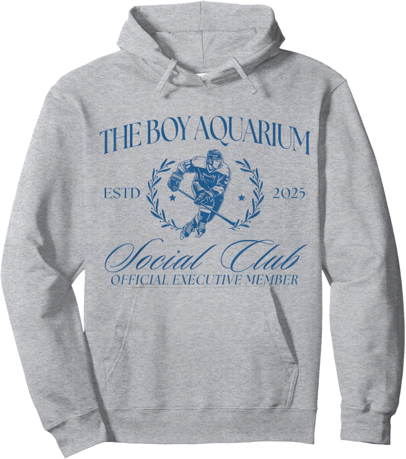 The Boy Aquarium Social Club Funny Hockey Meme Hoodie - Hoodie | Ash