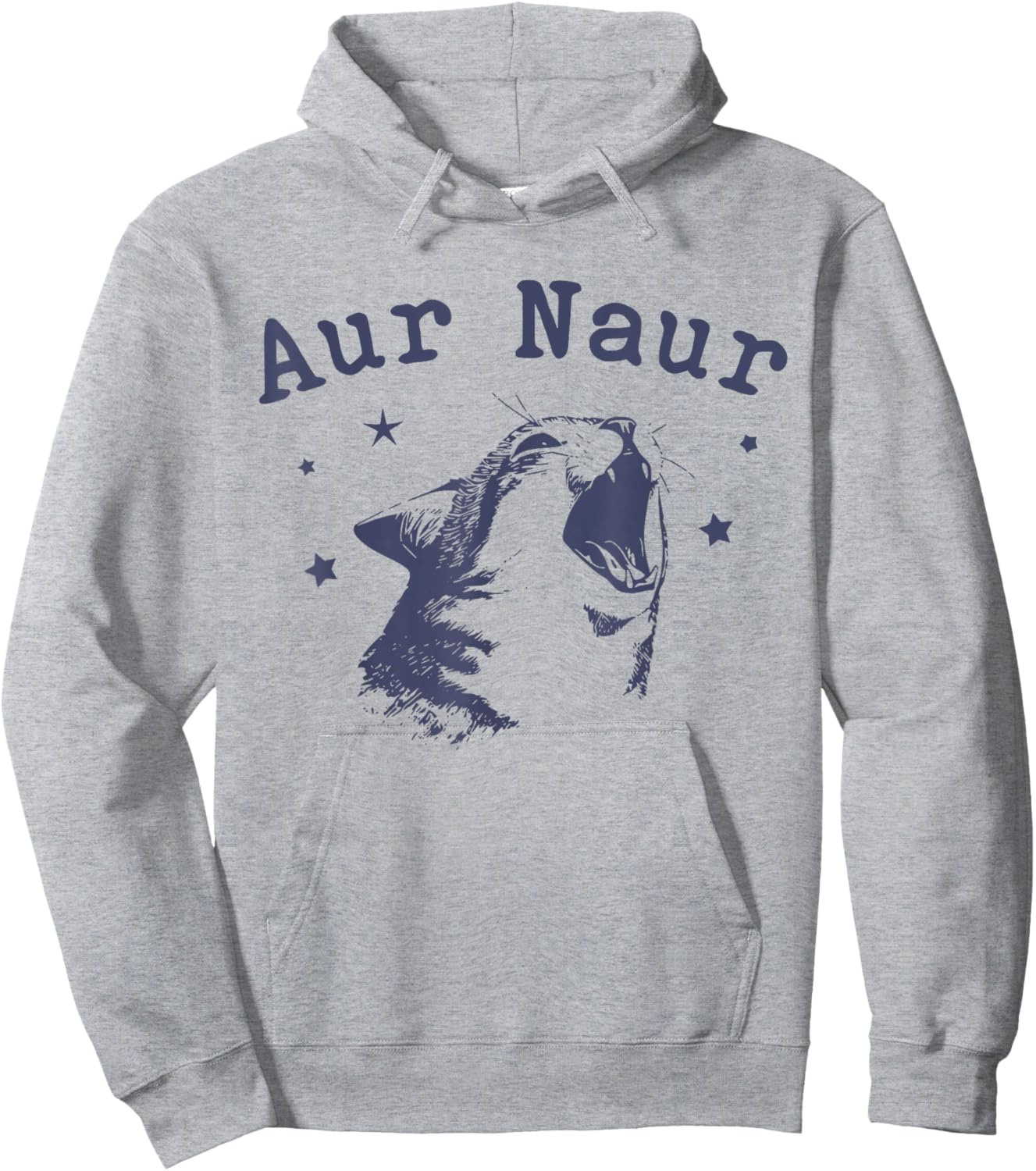 AUR Naur Funny Cat Meme Internet Slang Lover Cat Hoodie - Hoodie | Ash