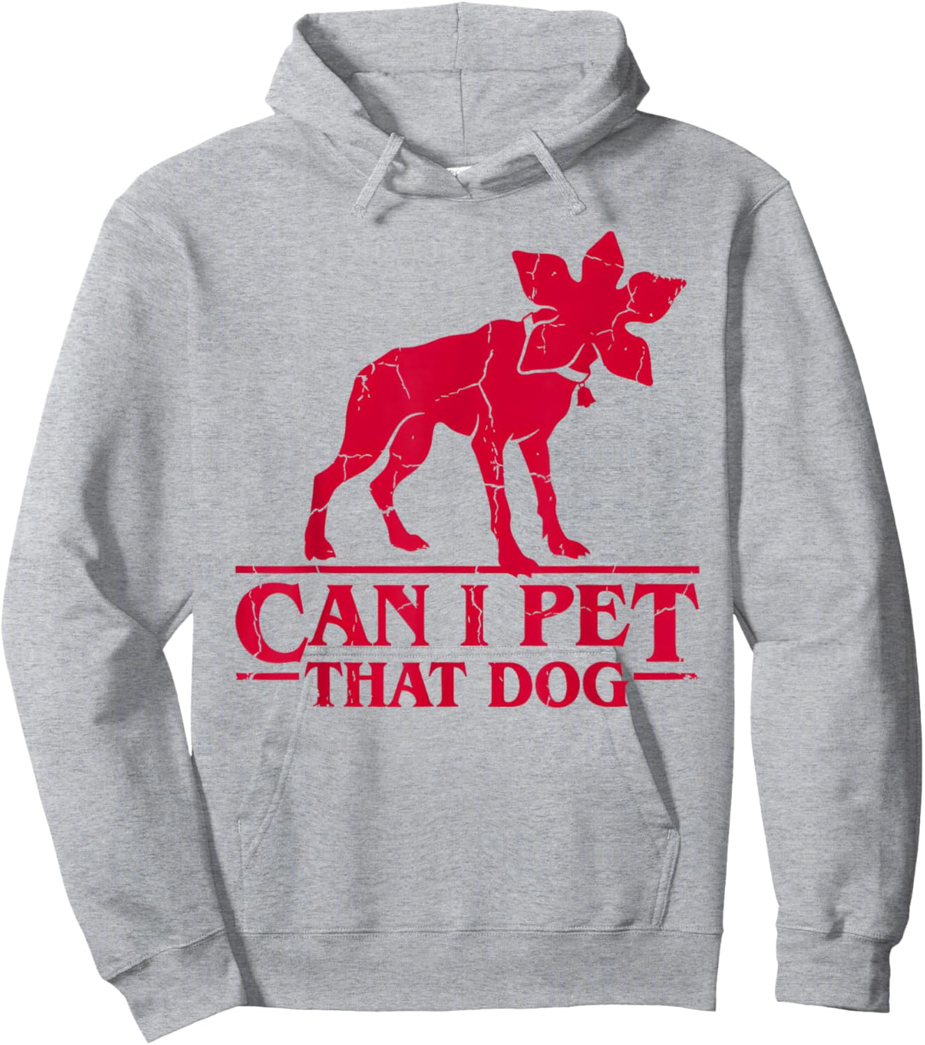 Can I Pet That Dog Demodog Stranger Meme Funny Dog Lover Hoodie - Hoodie | Ash