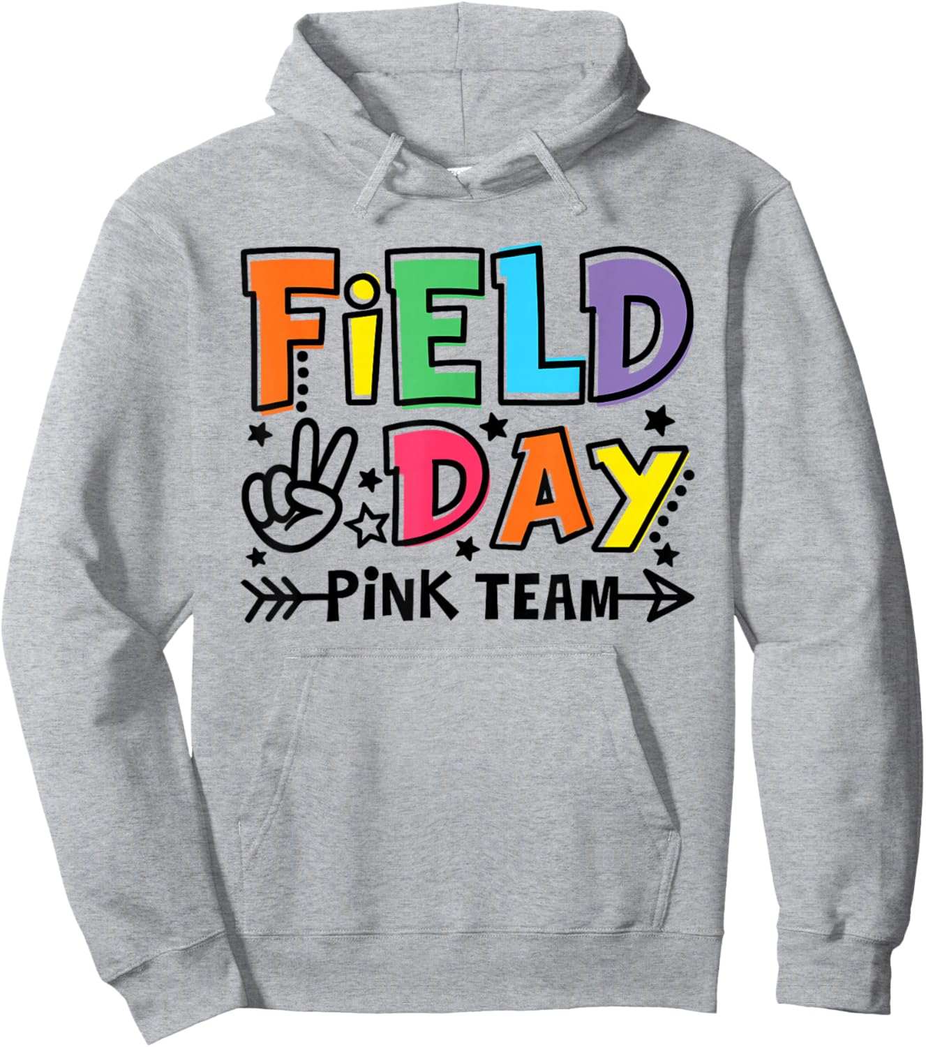 Field Day Pink Team Funny for Teacher Kids Field Day Games Hoodie - Hoodie | Ash