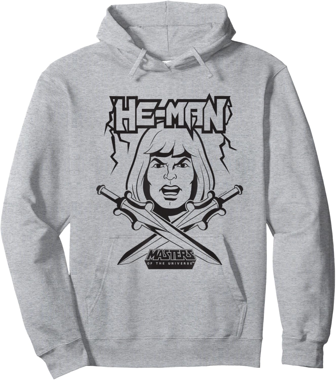 Masters of The Universe He-Man Black and White Hoodie - Hoodie | Ash