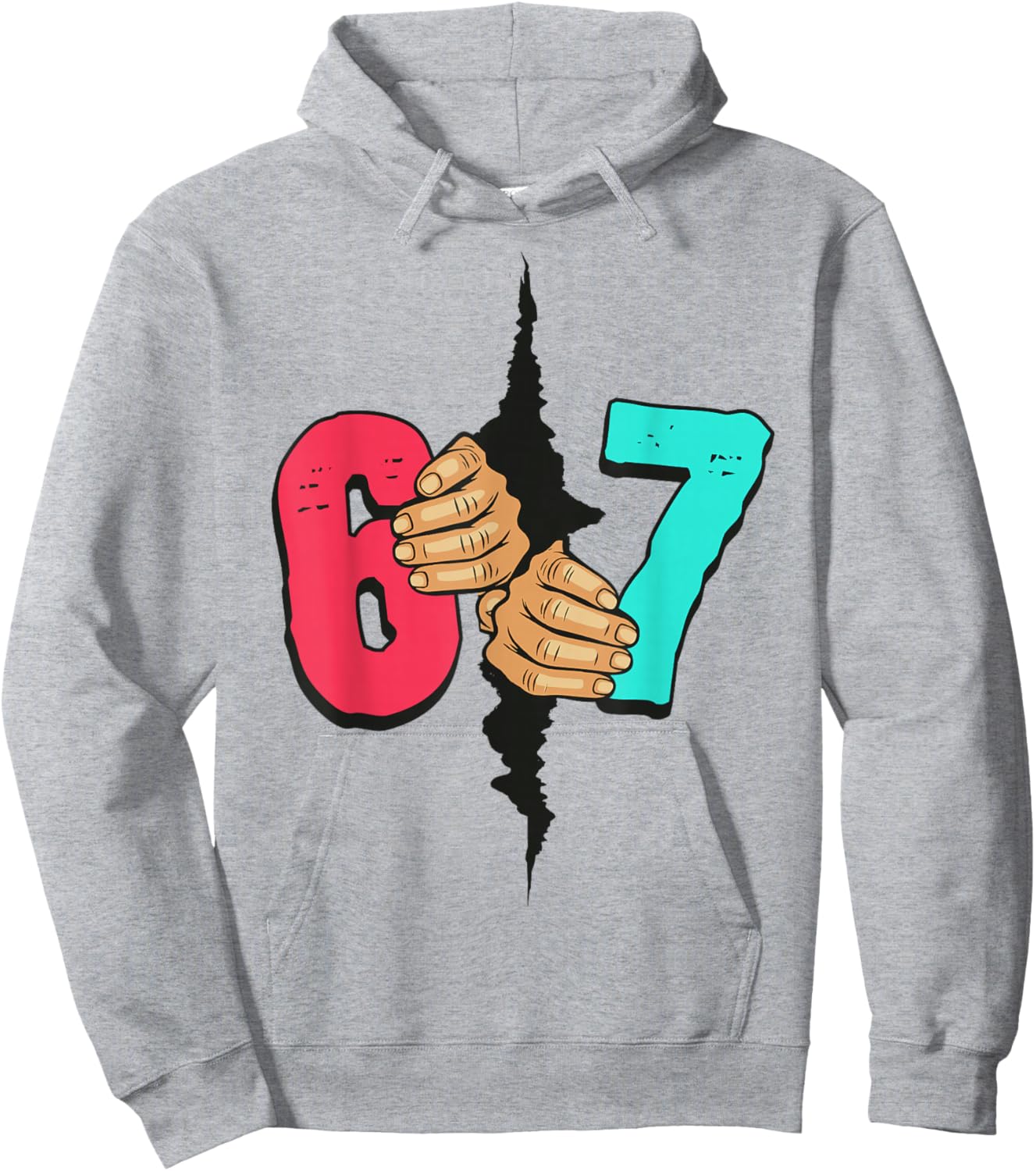 67 Meme Funny Six Seven Gen Alpha Slang Xmas 6 7 Halloween Hoodie - Hoodie | Ash
