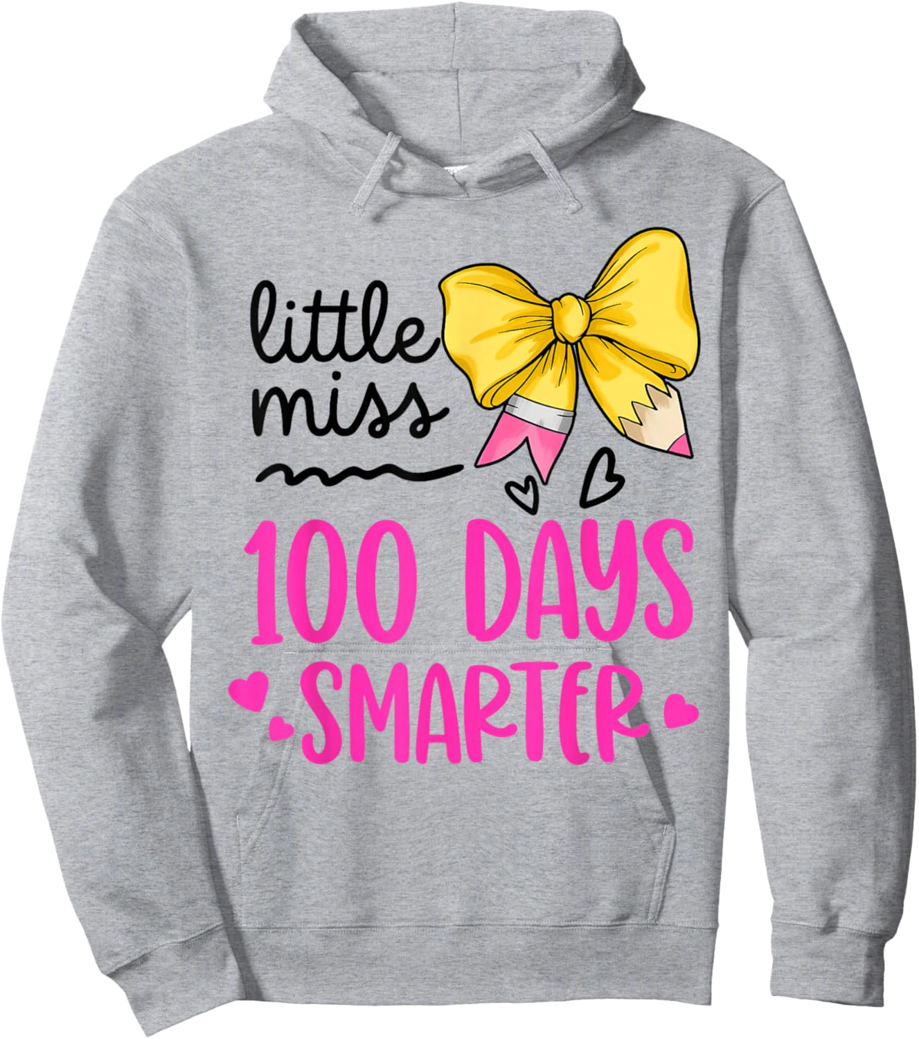 Kids Girls 100th Day of School Hoodie - Hoodie | Ash