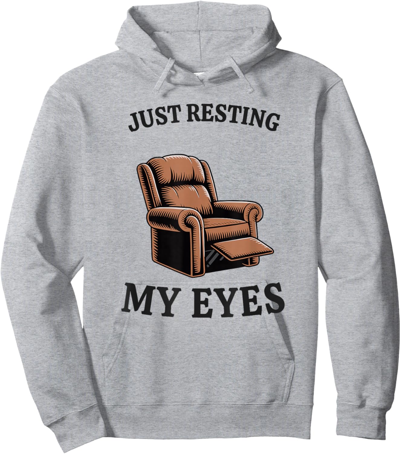 Just Resting My Eyes Armchair Dad Joke Funny Men Hoodie - Hoodie | Ash