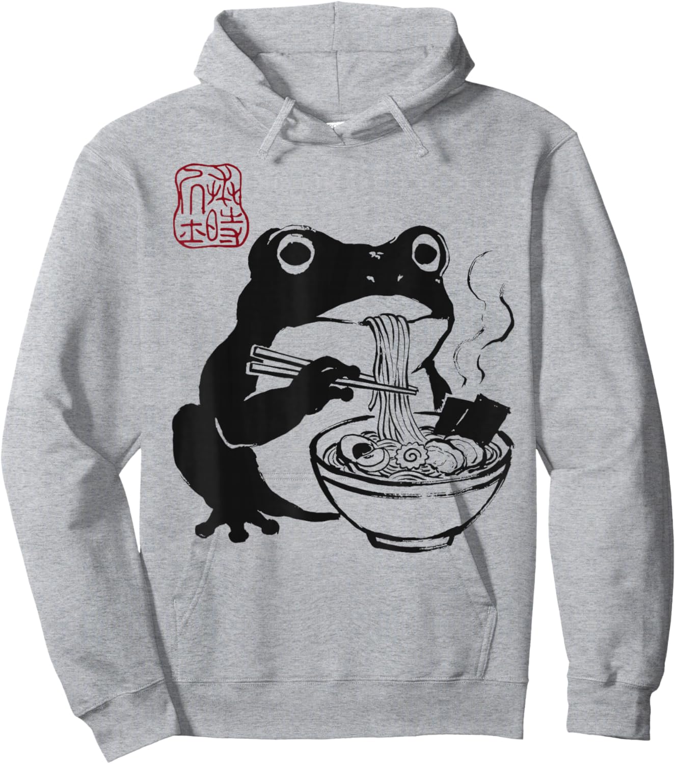 Grumpy Frog Funny Ramen Anime Japanese Hoodie - Hoodie | Ash
