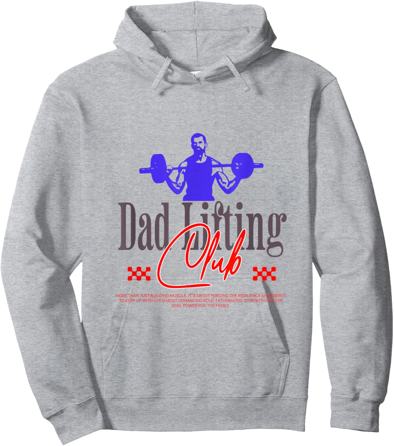 Dad Lifting Club - Gym Fitness Fatherhood Strength Hoodie - Hoodie | Ash