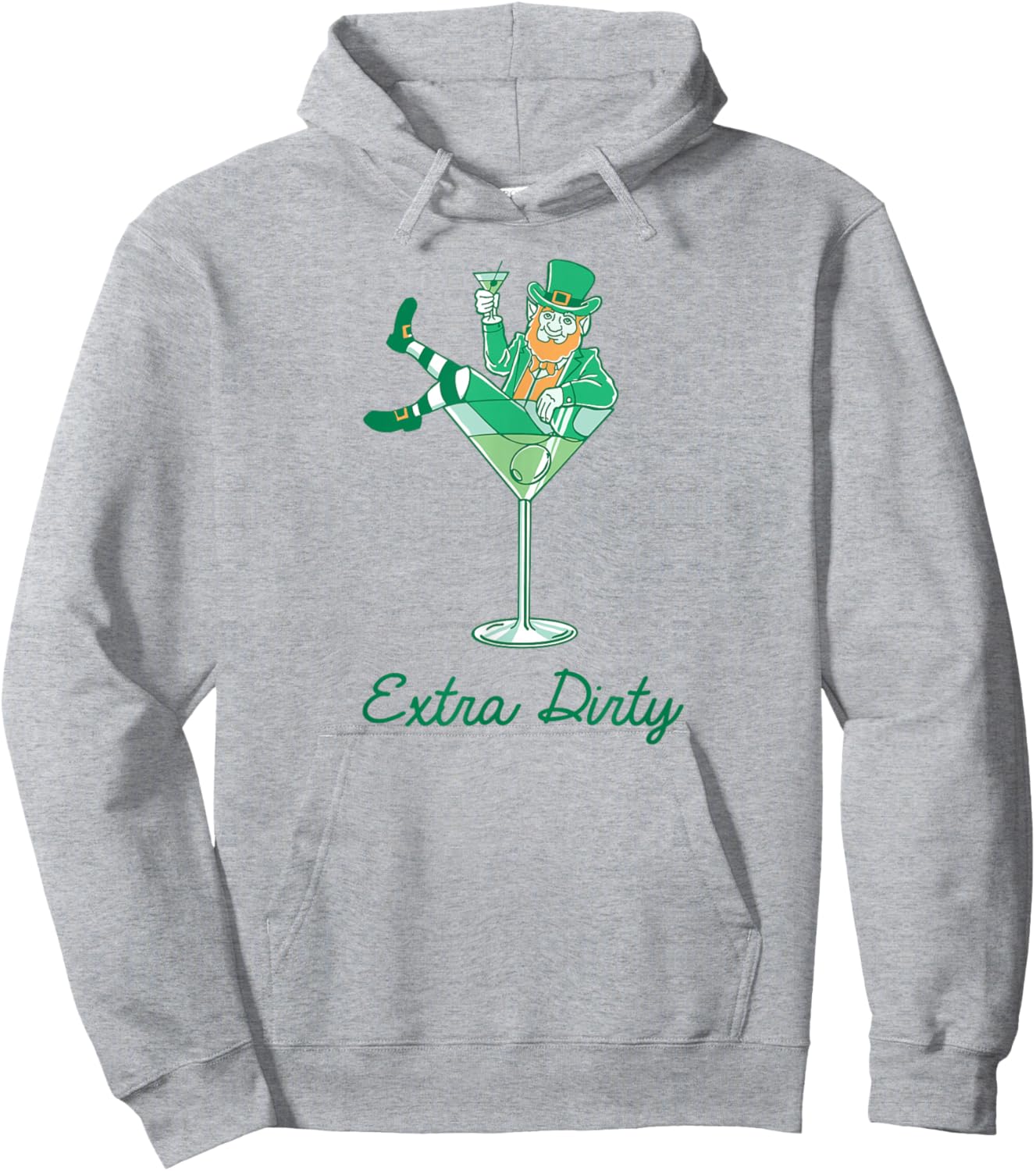 St. Patrick's Day Leprechaun Martini Extra Dirty Hoodie - Hoodie | Ash