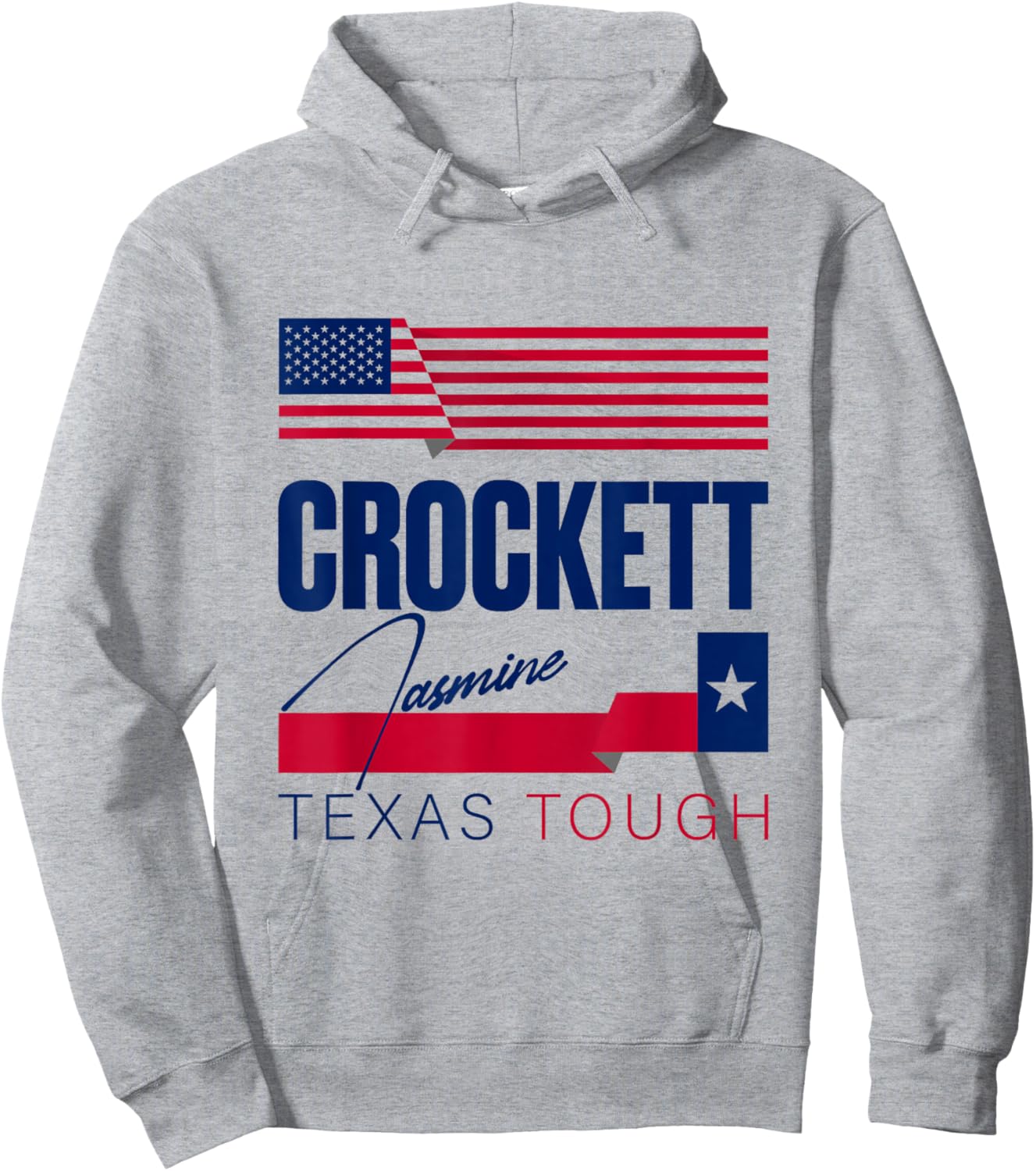 Jasmine Crockett Texas Tough 2026 Senate US Senator Hoodie - Hoodie | Ash