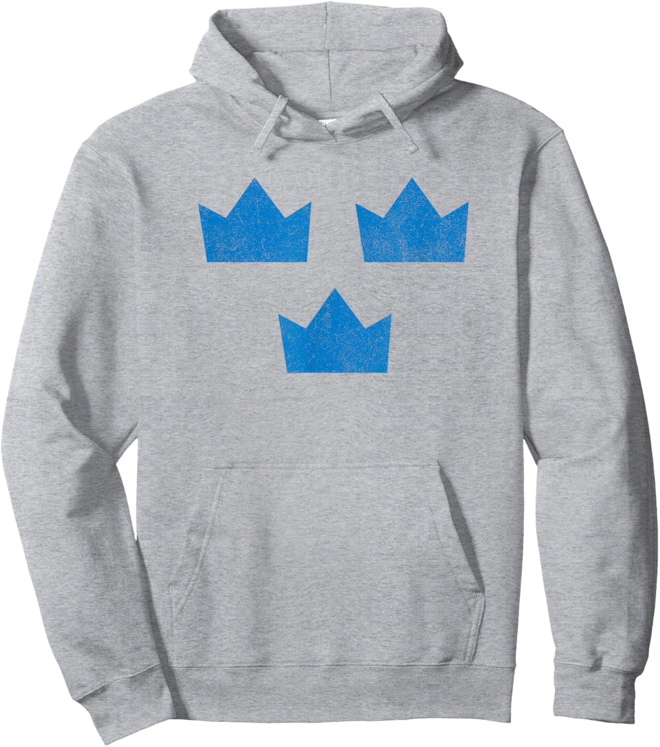 Sweden Flag Three Crowns Sverige Swedish Hockey Hoodie - Hoodie | Ash
