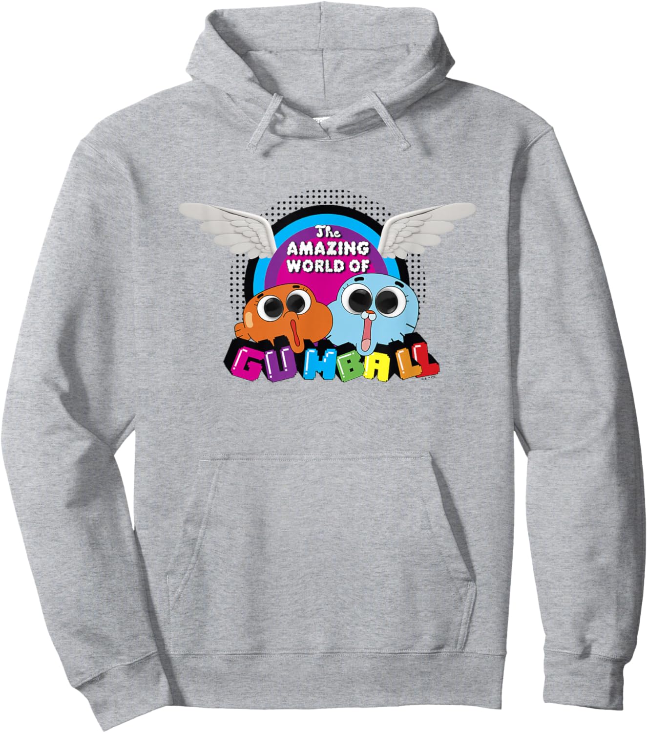 The Amazing World of Gumball Funny Faces Portrait Hoodie - Hoodie | Ash