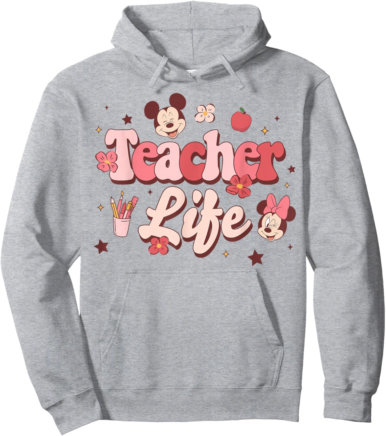 Disney Mickey and Friends Mickey & Minnie Teacher Life Hoodie - Hoodie | Ash