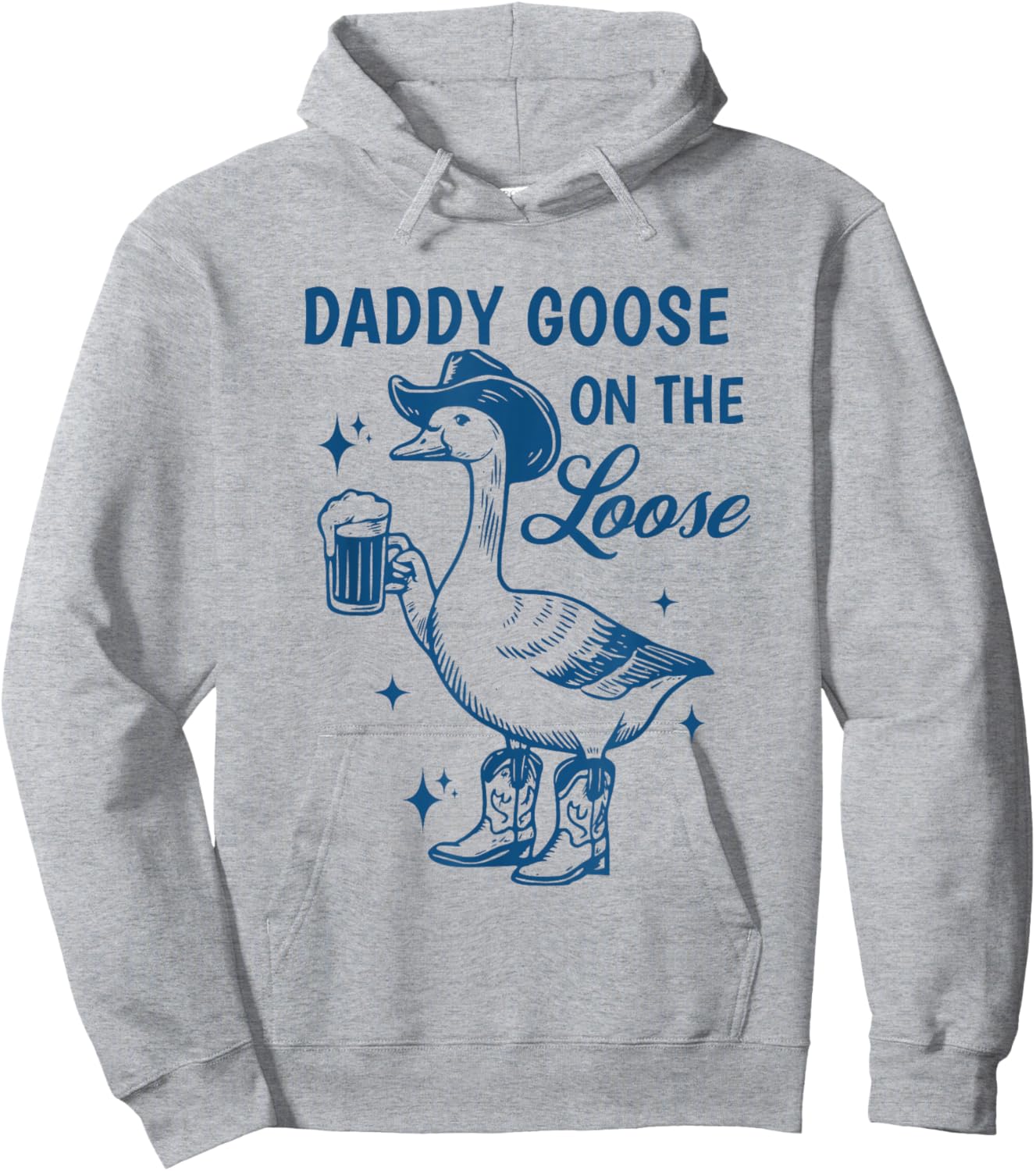 Daddy Goose On The Loose Silly Goose Beer Drinking Father Hoodie - Hoodie | Ash