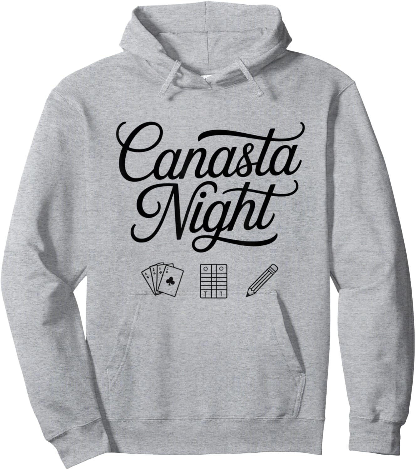 Peace Love Canasta Card Game Canasta Night Lover Card Game Hoodie - Hoodie | Ash