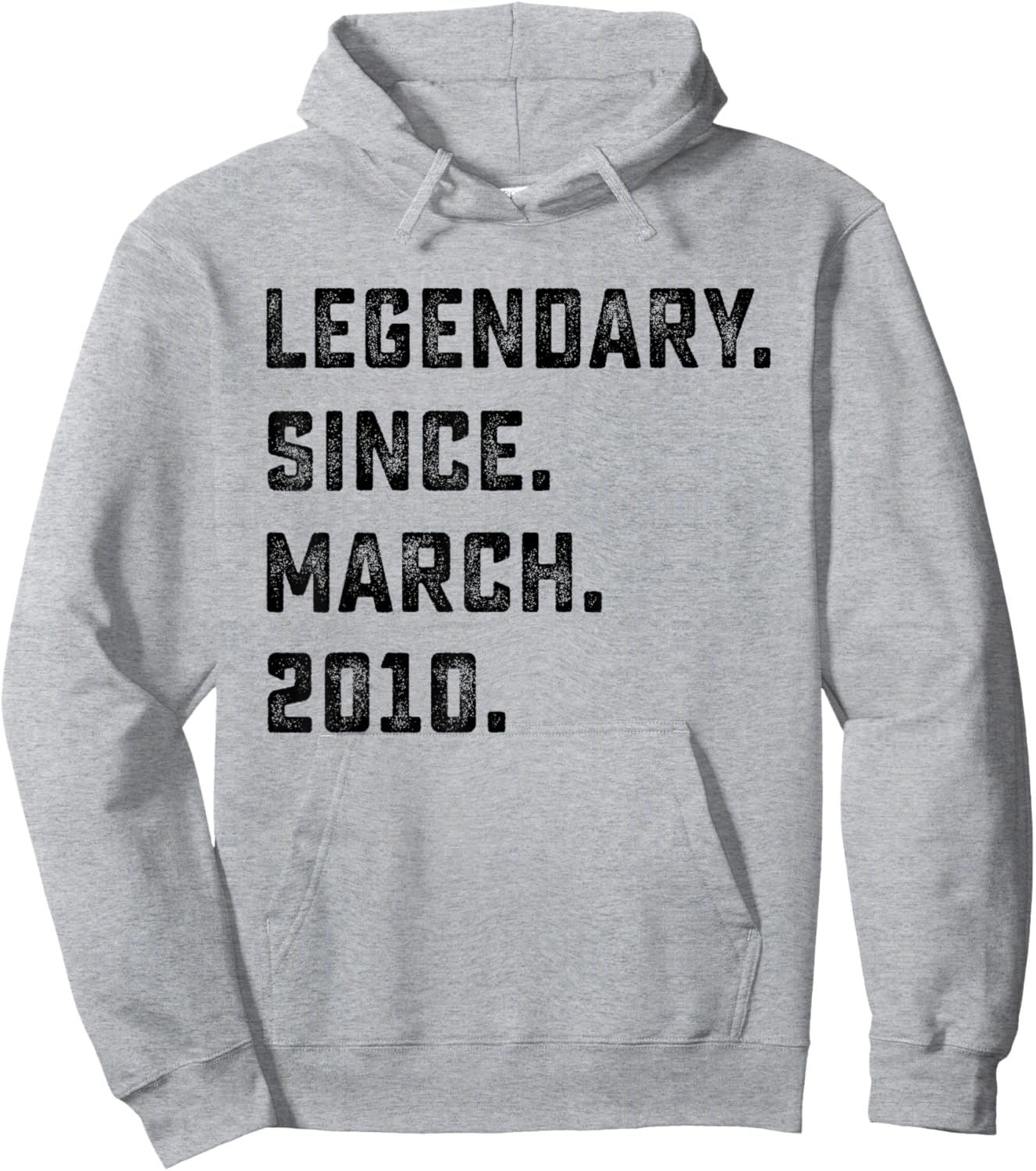 16th Birthday Gift Legendary Since March 2010 16 Years Old Hoodie - Hoodie | Ash