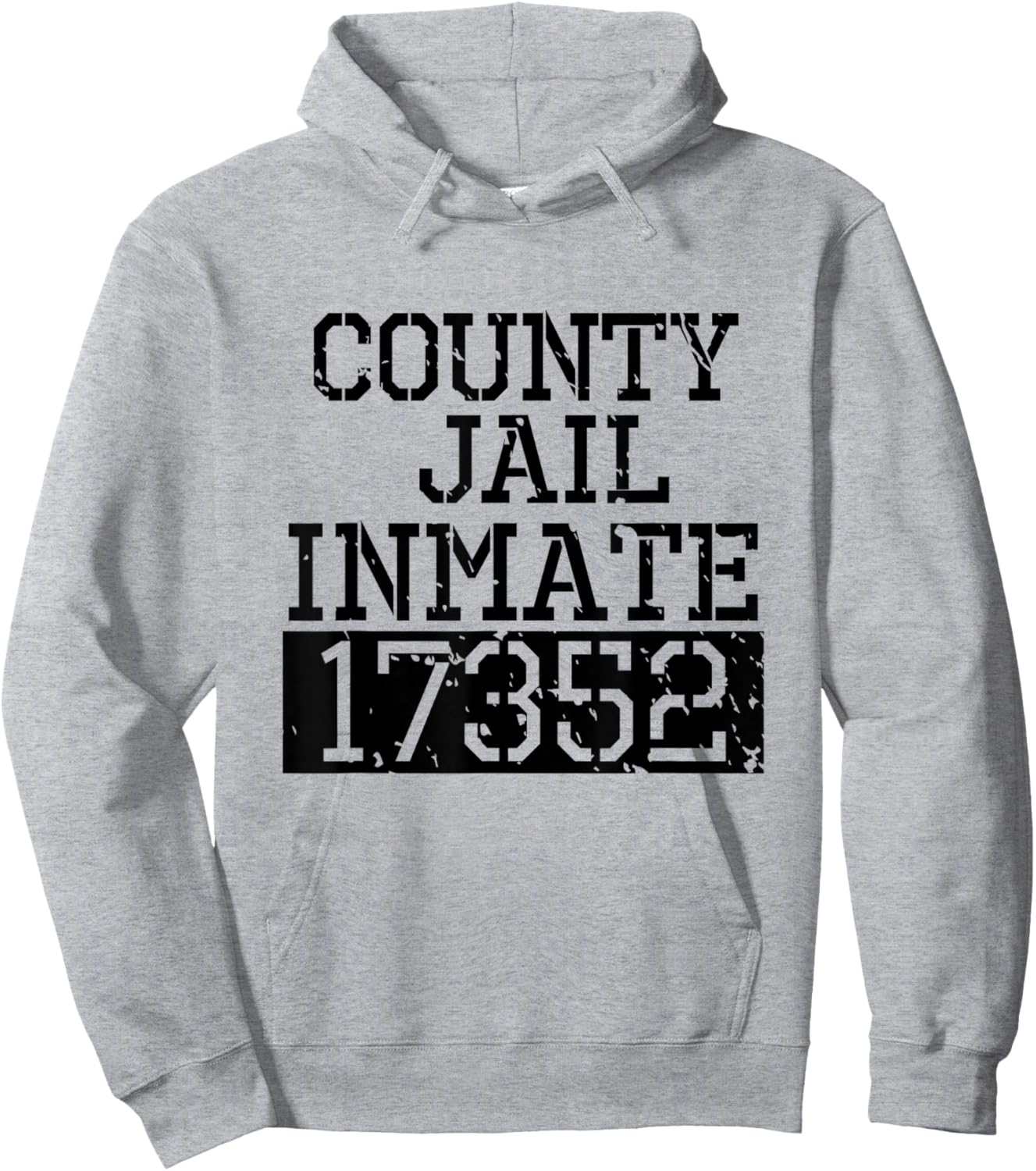 County Jail Inmate Funny Prisoner Spooky Halloween Costume Hoodie - Hoodie | Ash
