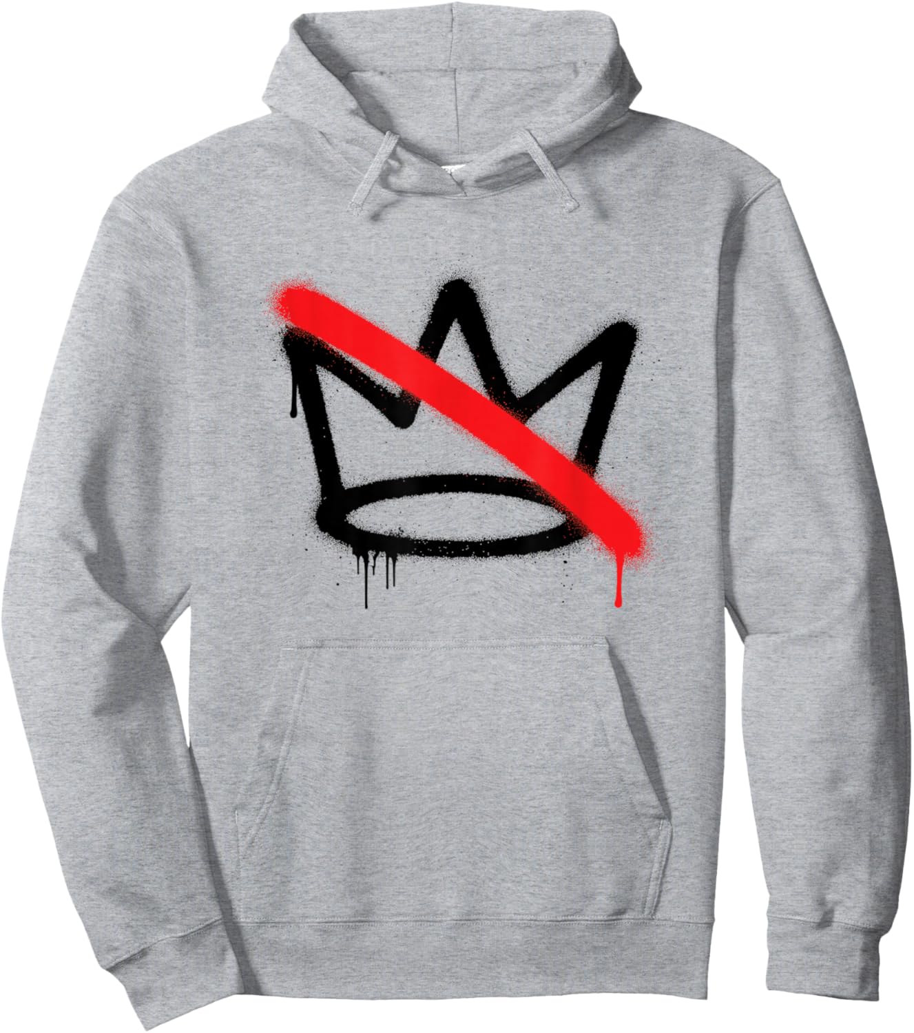 No Kings Protest Anti Authoritarian Graffiti Crown Symbol Hoodie - Hoodie | Ash