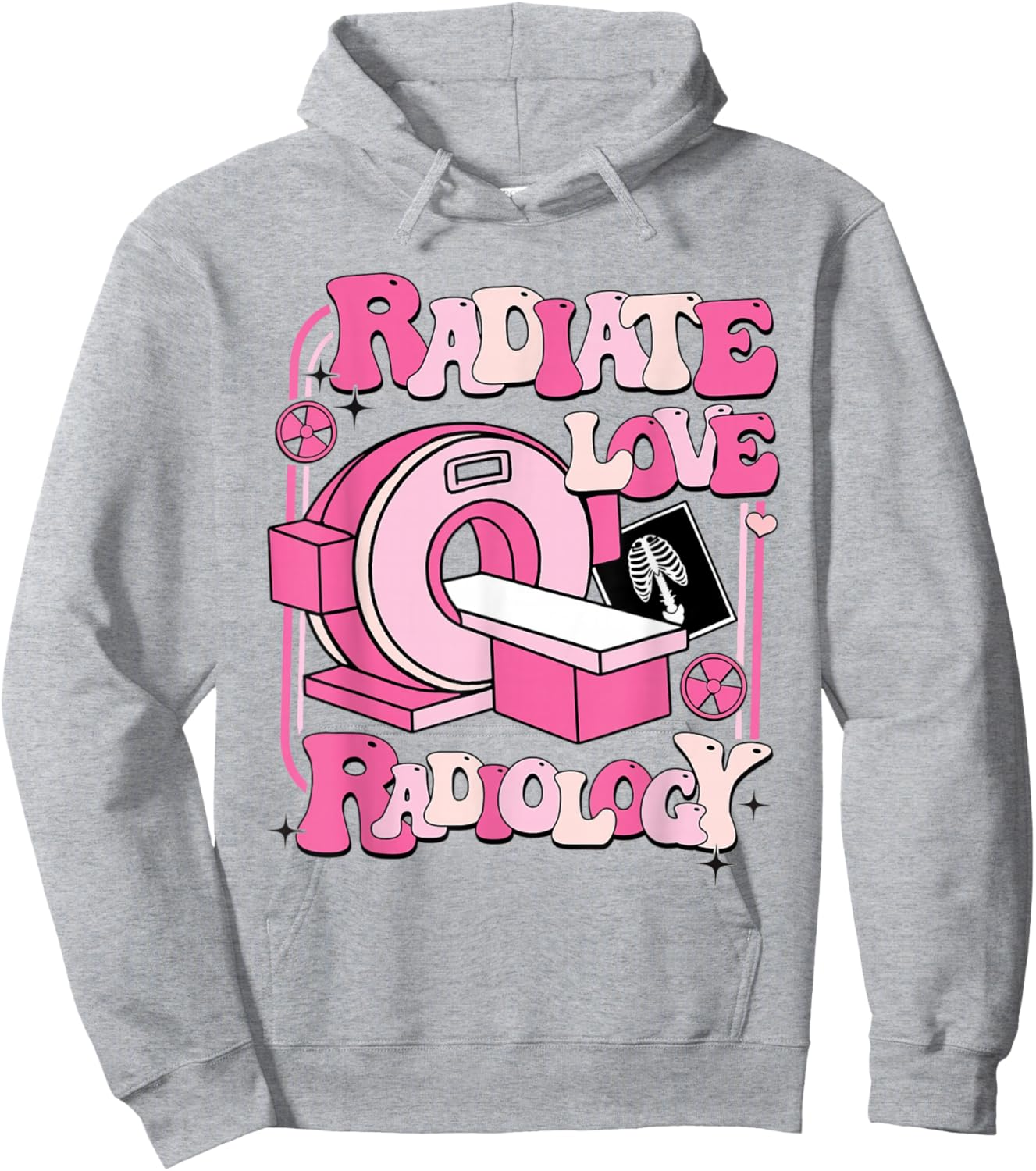 Valentine Radiology RAD Tech A Work of Heart X-ray Tech Hoodie - Hoodie | Ash