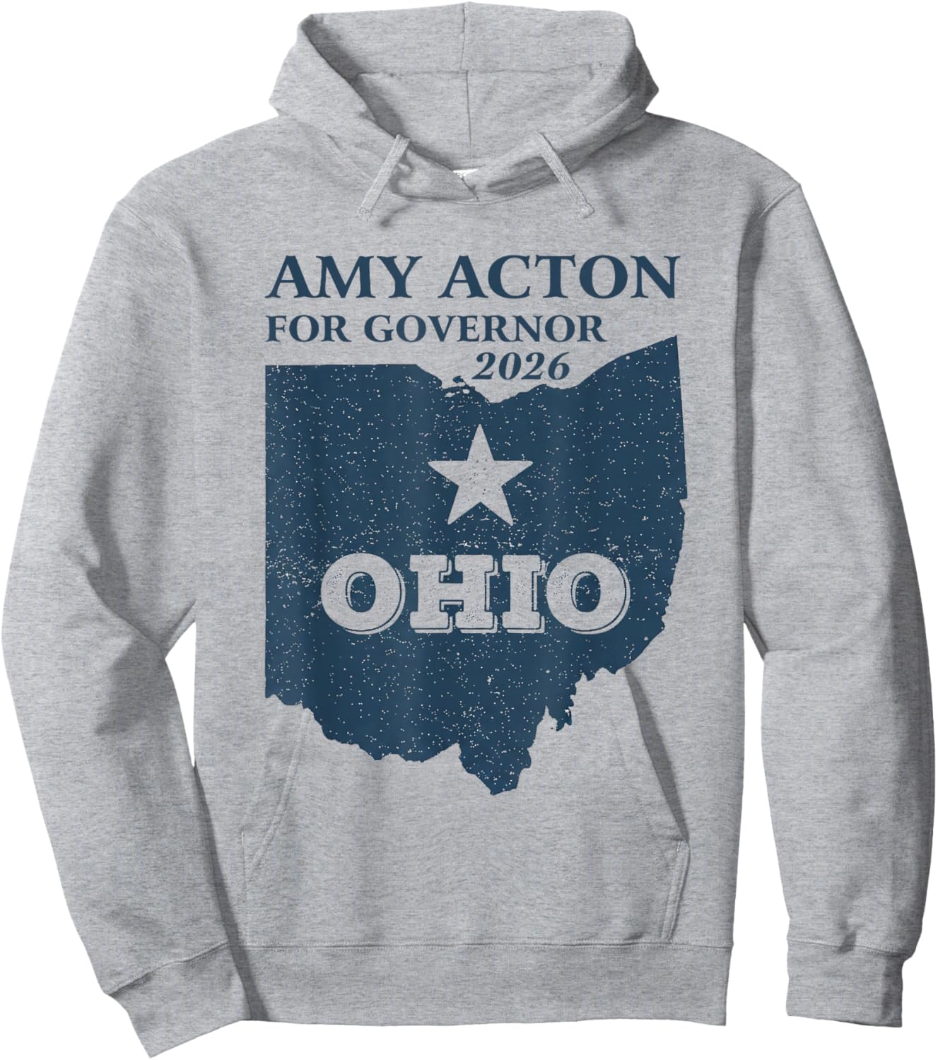 Vintage Amy Acton for Governor of Ohio 2026 Hoodie - Hoodie | Ash