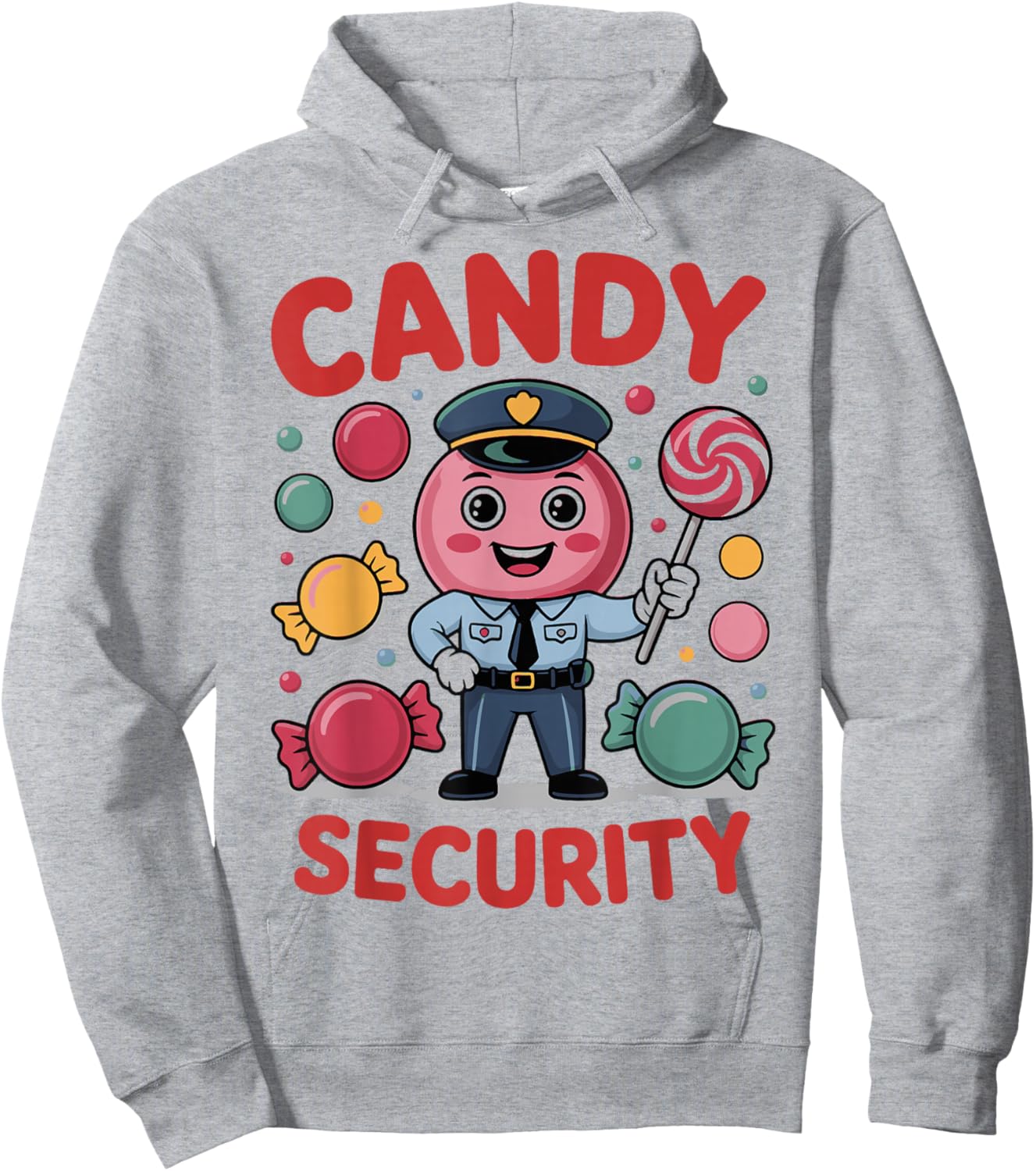 Candy Security Candyland Halloween Costume Kids Teens Adult Hoodie - Hoodie | Ash