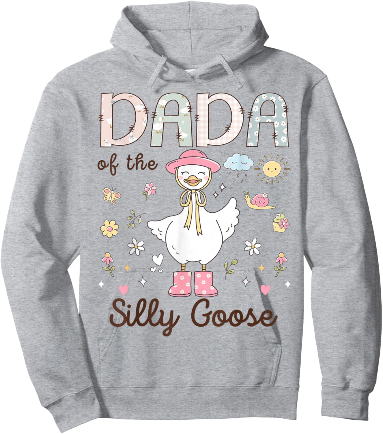 Dada of The Silly Goose First Birthday Girl Family Hoodie - Hoodie | Ash