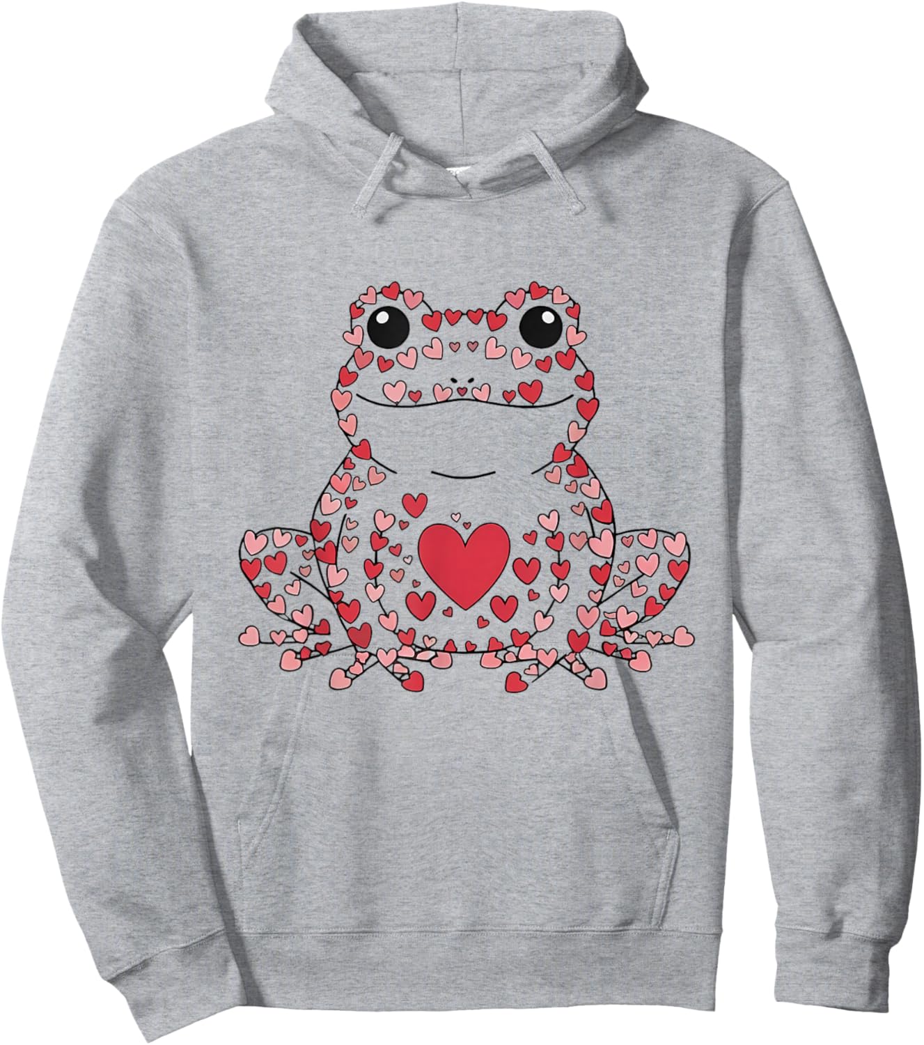 Frog Valentine Heart Retro for Frog Lovers Men Women Kids Hoodie - Hoodie | Ash