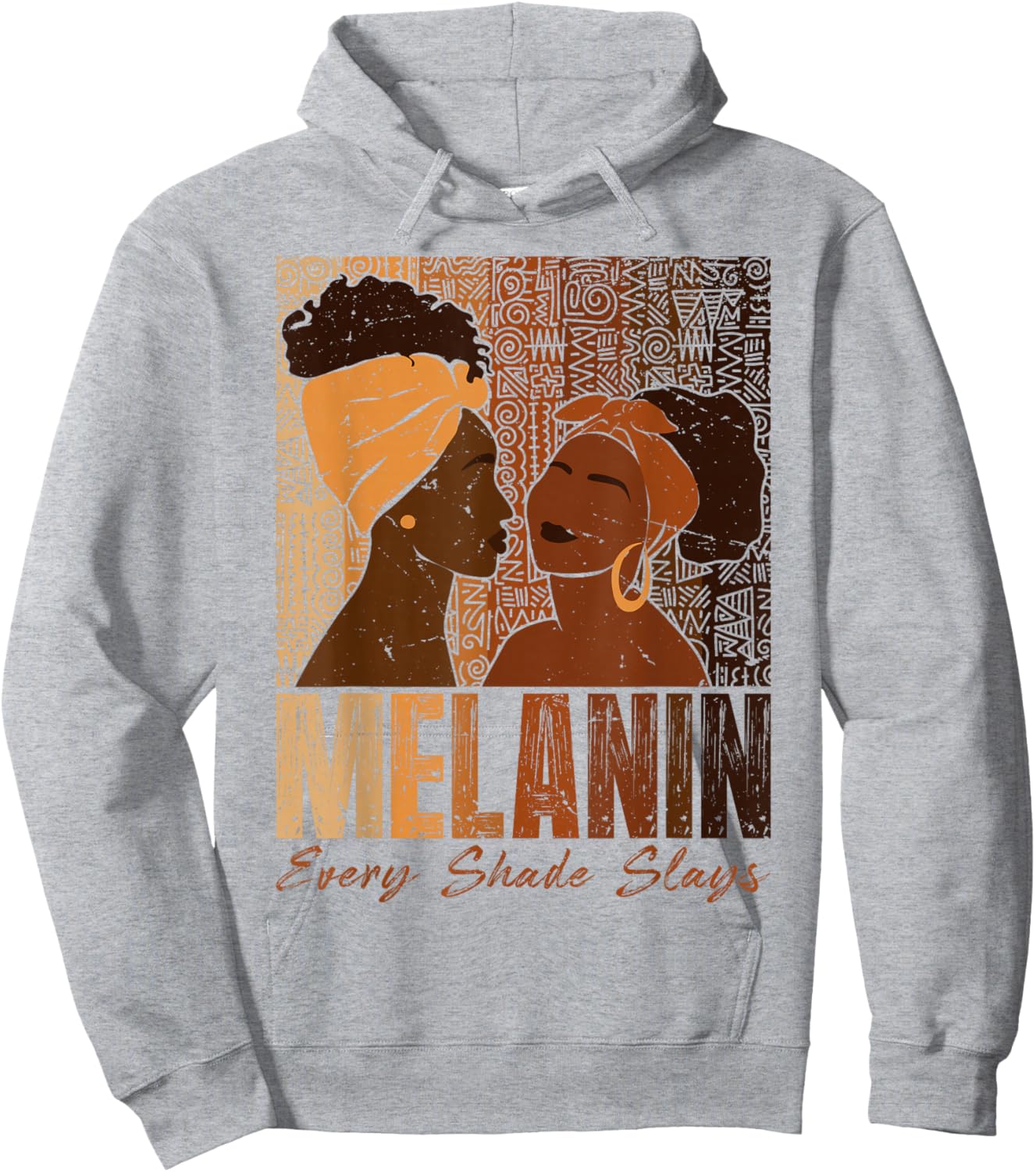 Melanin Every Shade Slays Black History Month Women Girls Hoodie - Hoodie | Ash