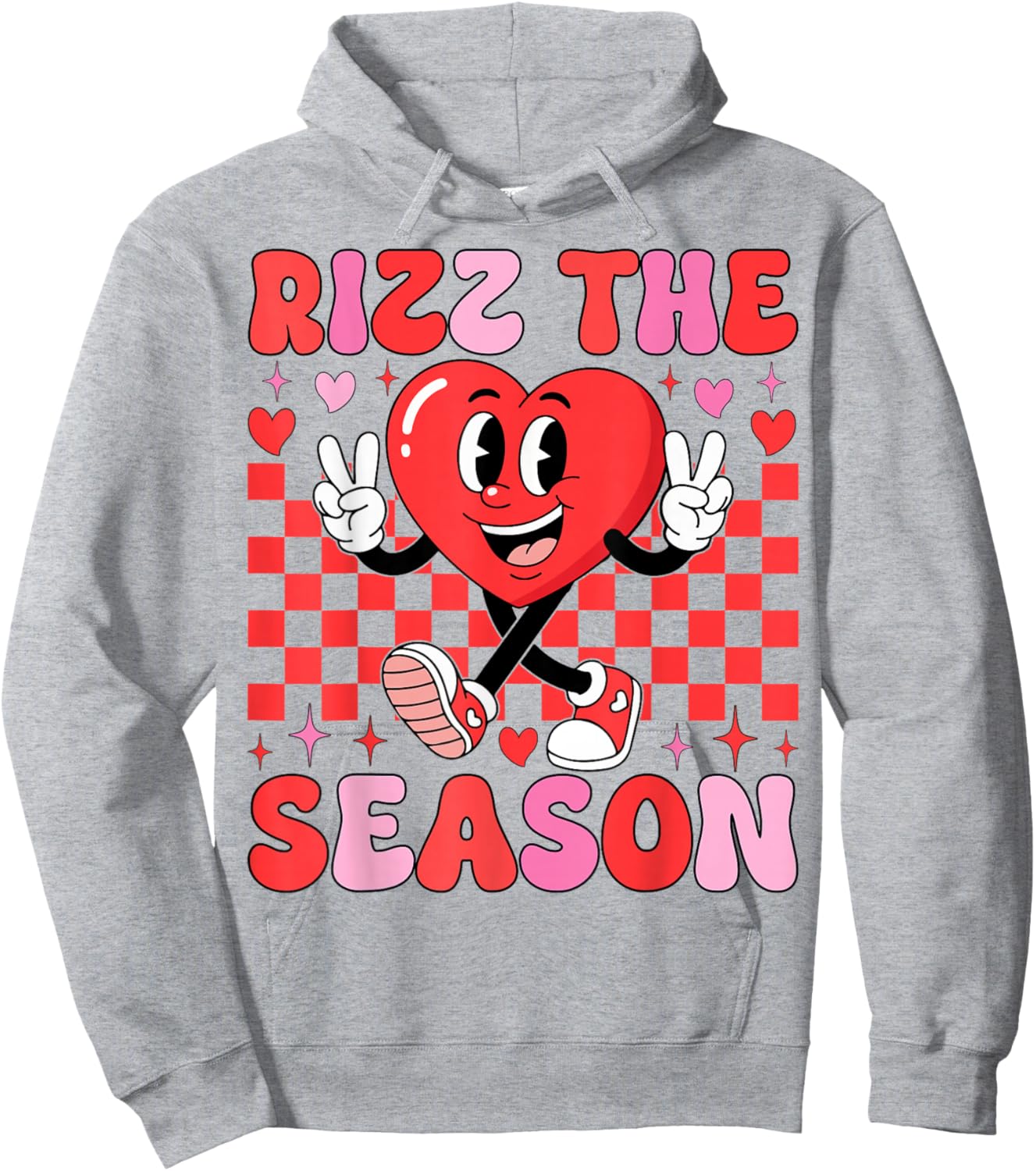 Rizz The Season Valentine Couples Retro Aesthetic Hoodie - Hoodie | Ash