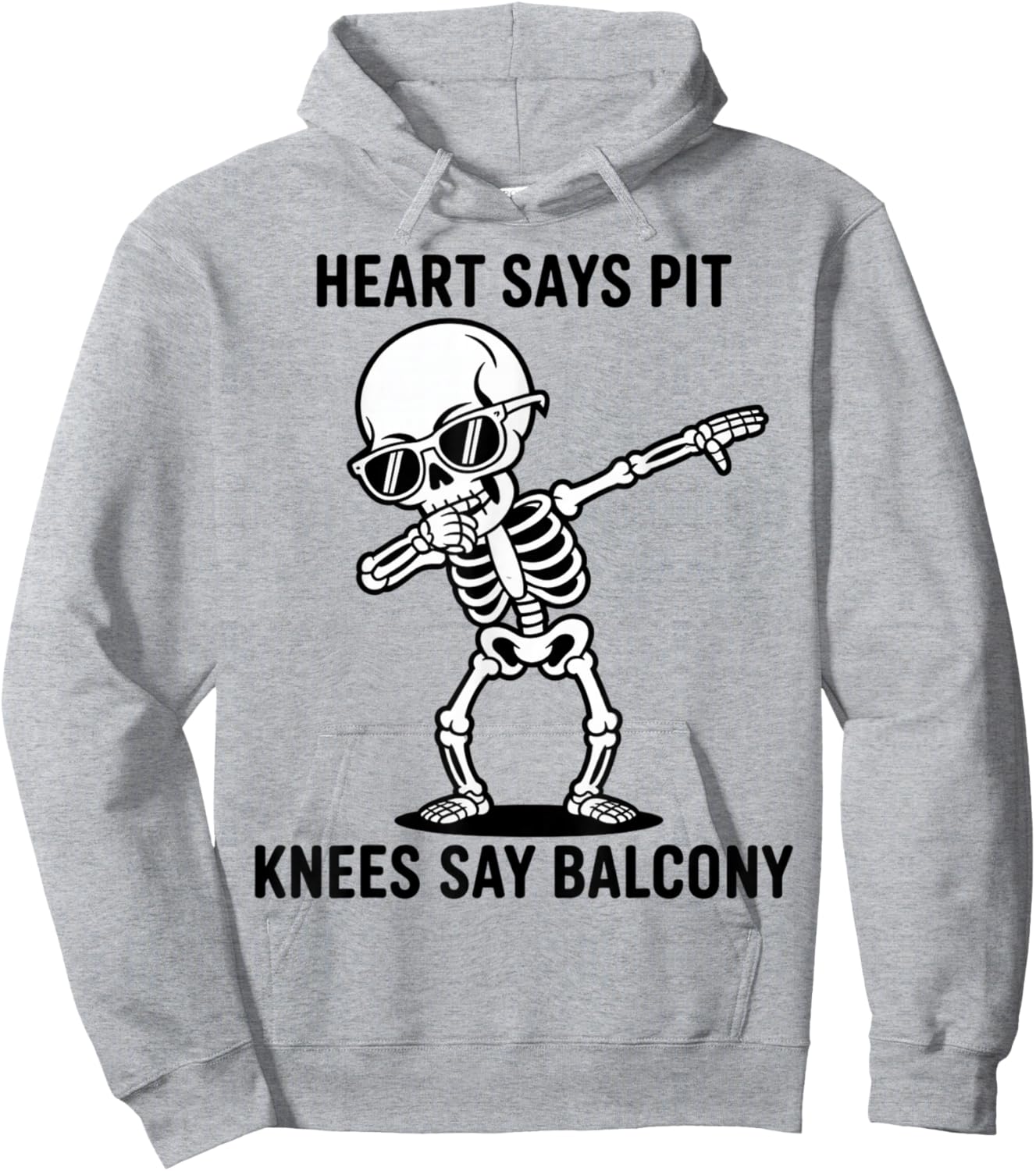 Funny Concert Quote Heart Says Pit Knees Say Balcony Hoodie - Hoodie | Ash