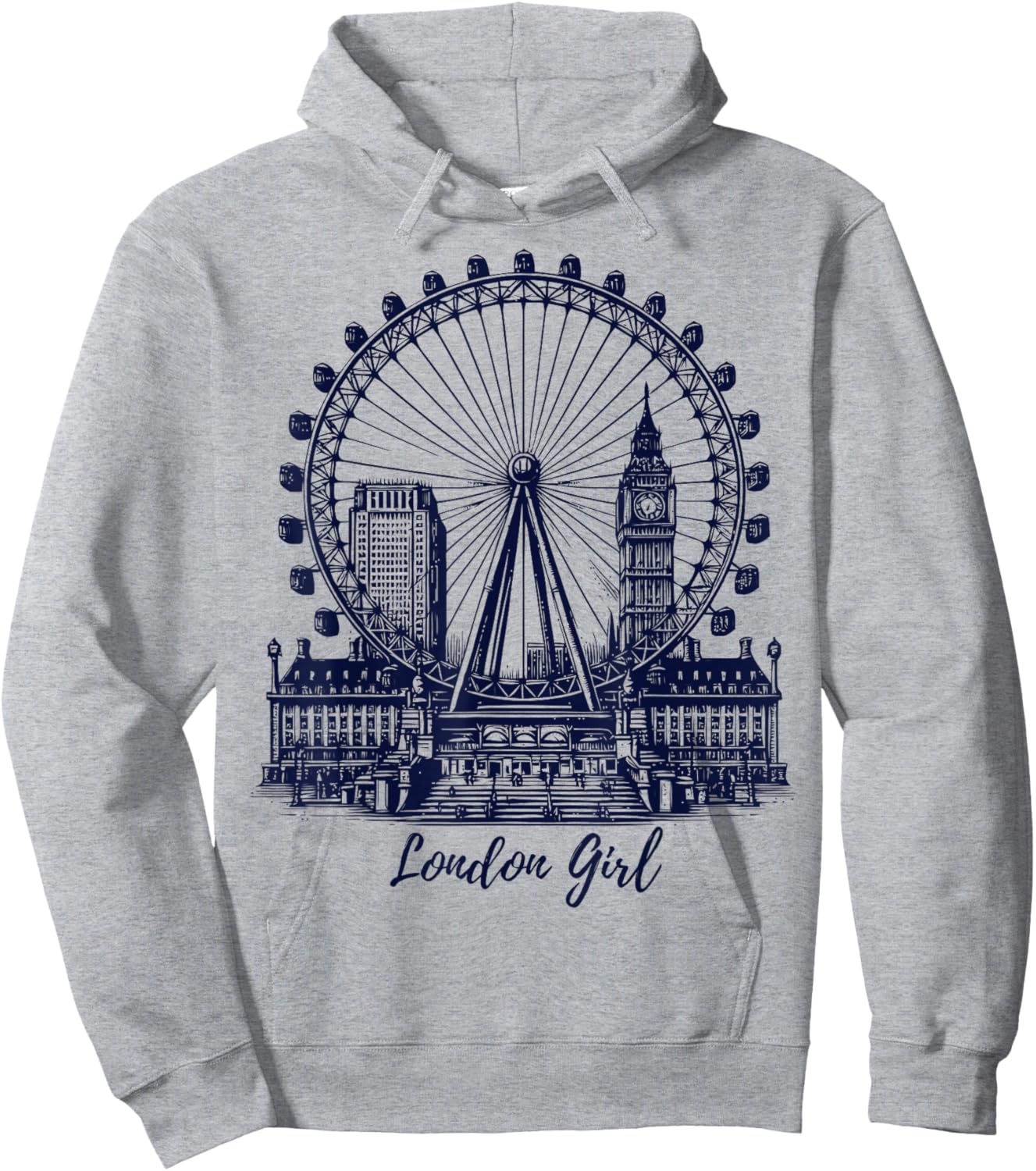 London Girl London Eye London England UK Icons Travel Women Hoodie - Hoodie | Ash