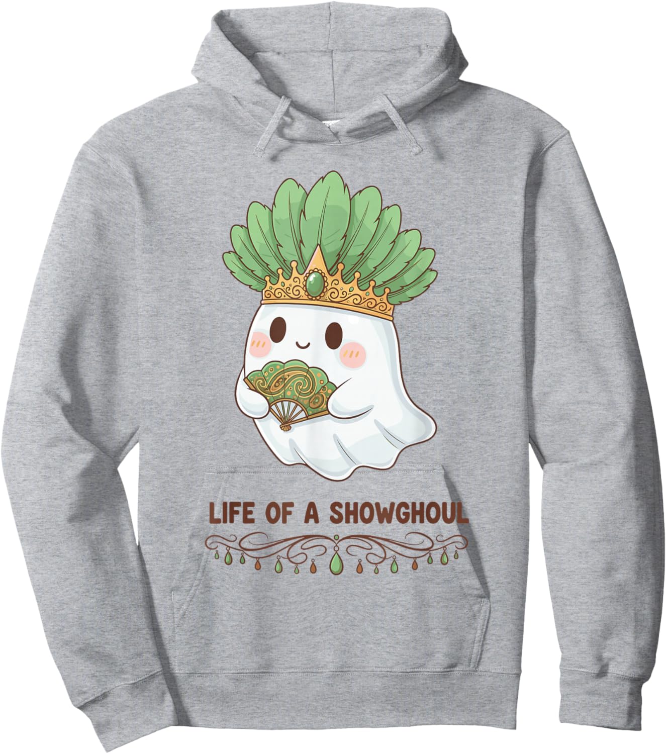 Life of a Showghoul Cute Kawaii Ghost Showgirl Design Hoodie - Hoodie | Ash