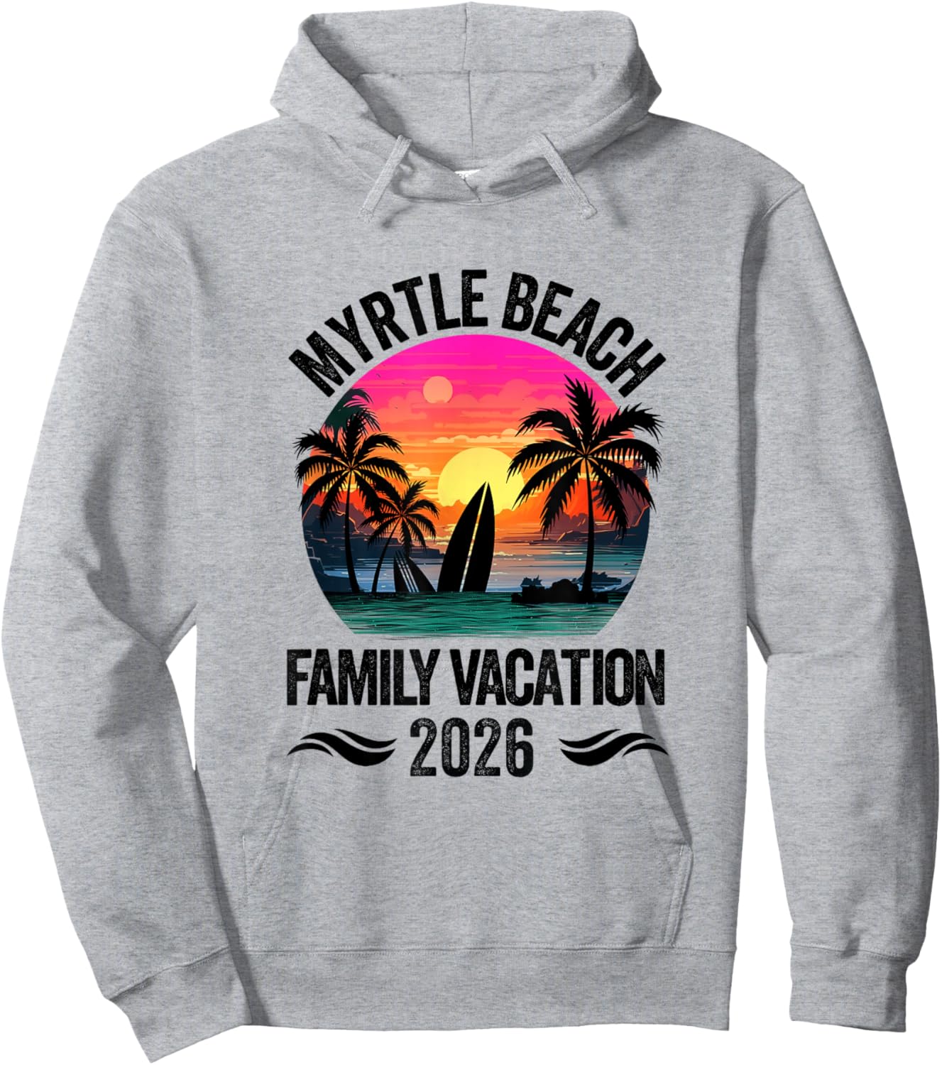 Myrtle Beach Family Vacation 2026 Matching Outfits Beach Hoodie - Hoodie | Ash