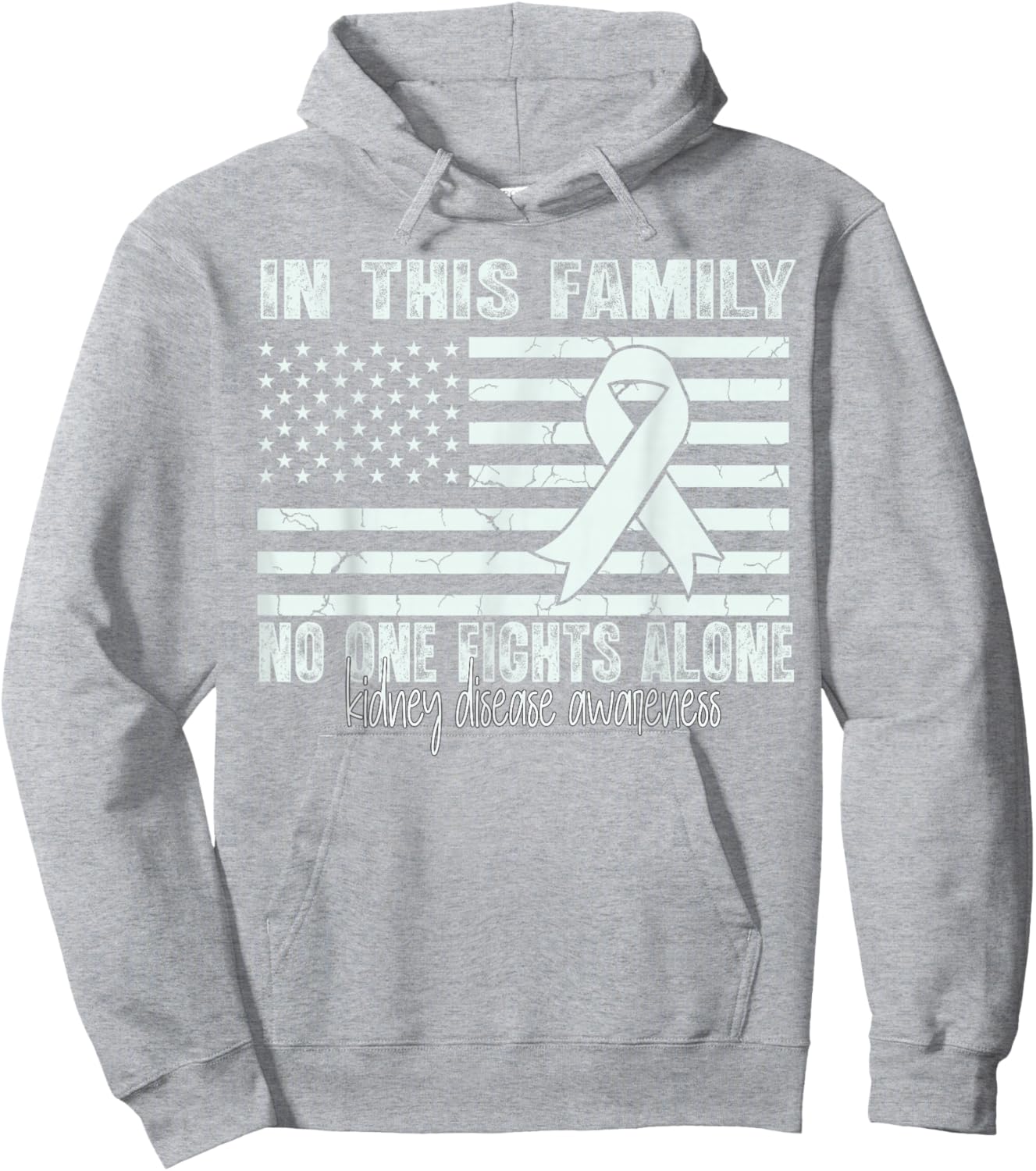 Kidney Disease Awareness Support Flag us Kidney Disease Hoodie - Hoodie | Ash
