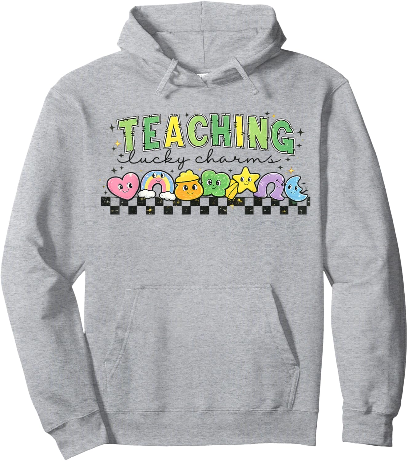 Teaching Lucky Charms Cute St Patrick’s Day Teacher Funny Hoodie - Hoodie | Ash