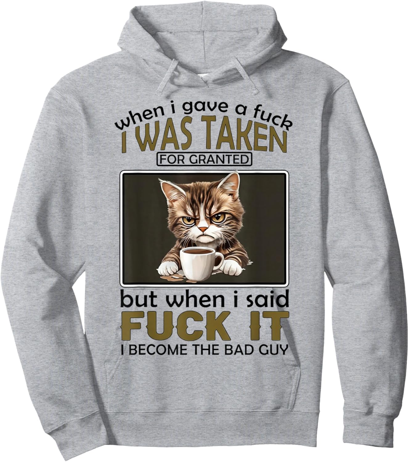 When I Gave A Fuck I was Taken for Granted But When I Said Hoodie - Hoodie | Ash