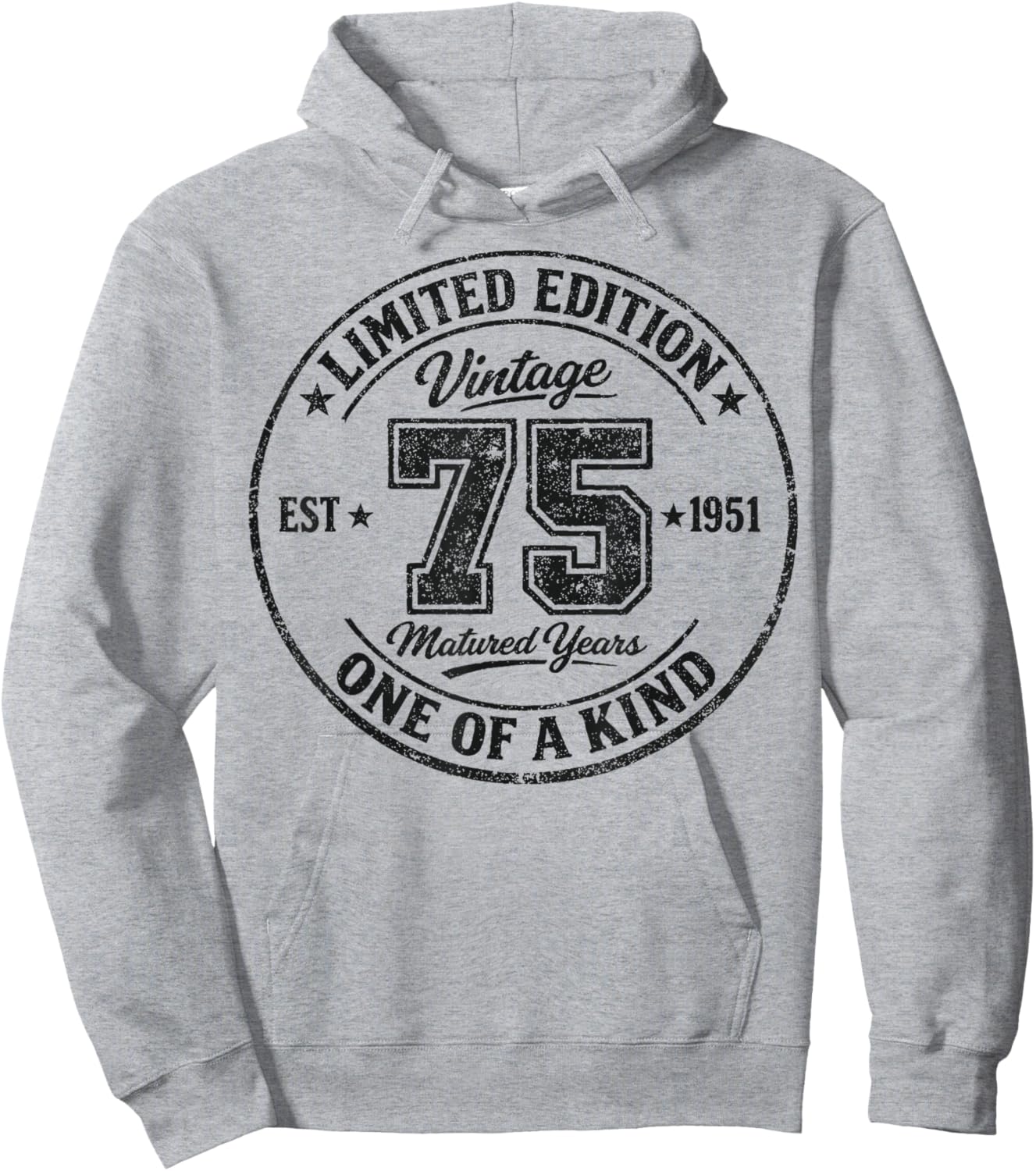 75th Birthday Vintage 1951 Limited Edition 75 Year Old Hoodie - Hoodie | Ash