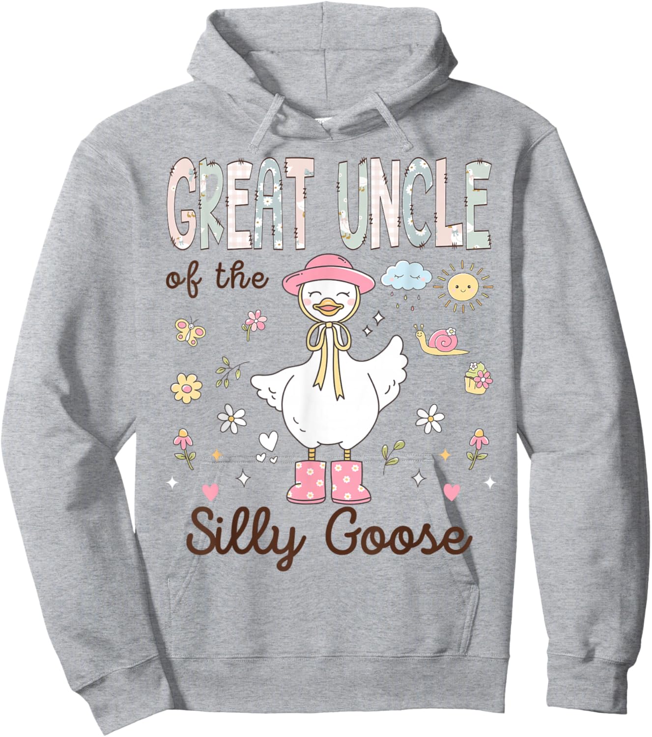 Great Uncle of The Silly Goose First Birthday Girl Family Hoodie - Hoodie | Ash