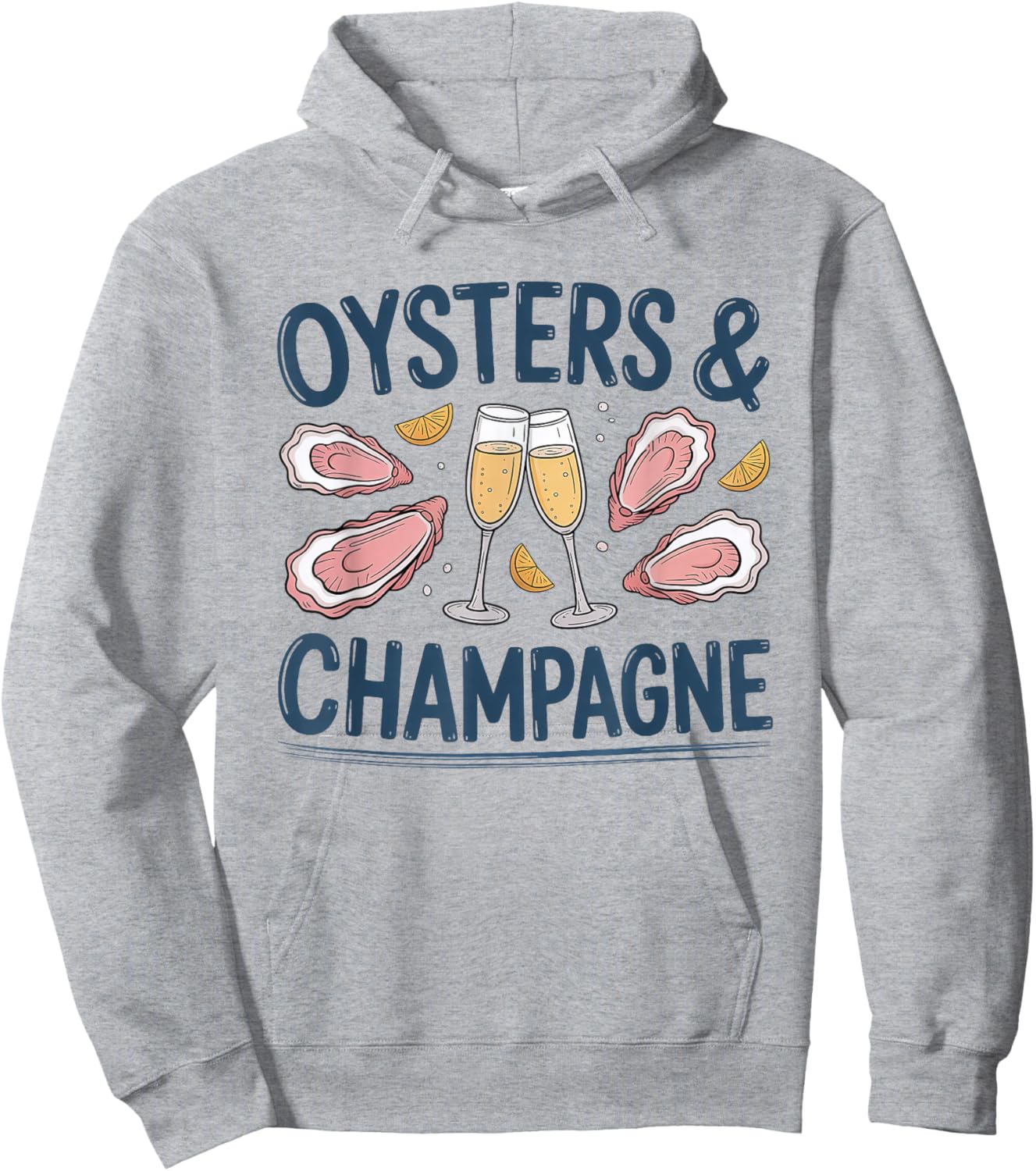 Oysters and Champagne Celebration Foodie Gastronomy Hoodie - Hoodie | Ash