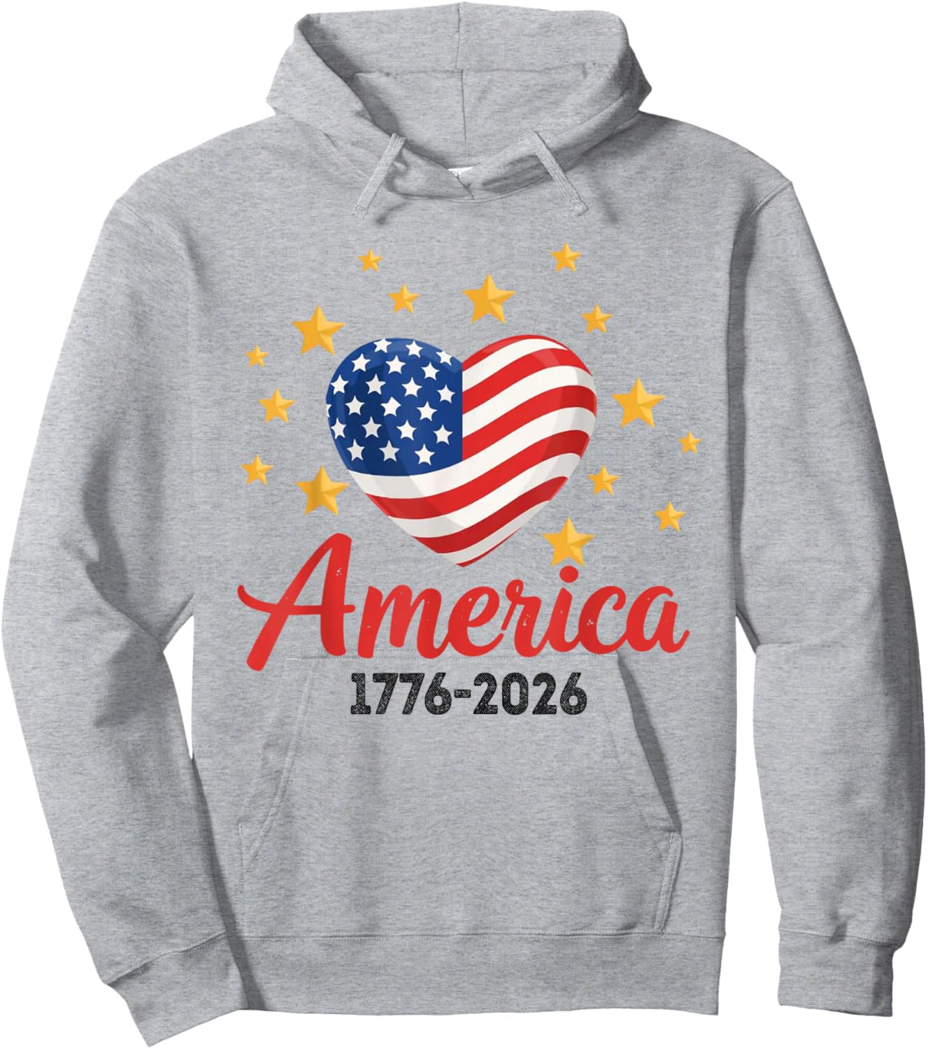 250 Years American 1776 2026 250th USA Patriotic 4th of July Hoodie - Hoodie | Ash