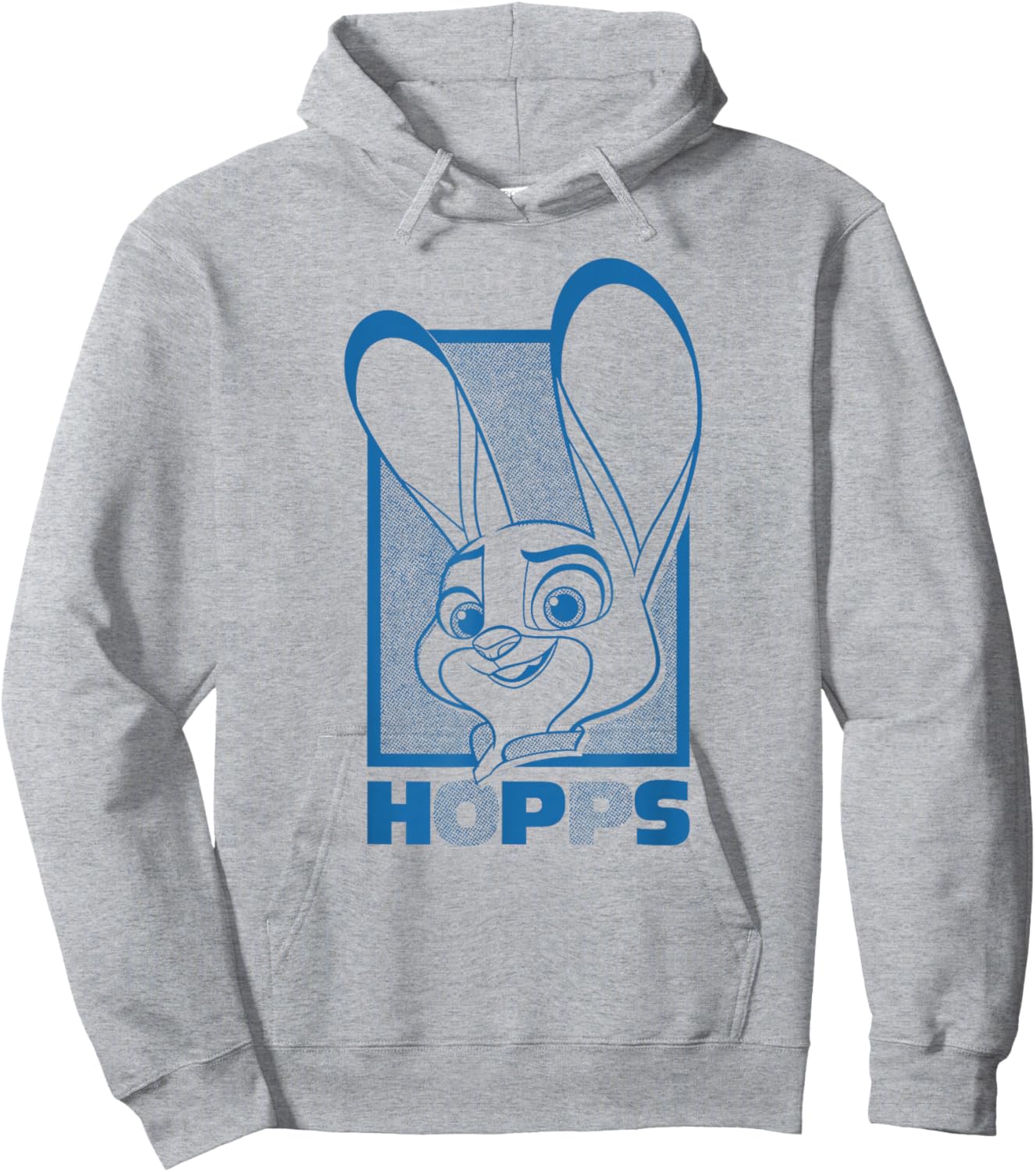 Disney Zootopia 2 Hopps Halftone Big Face Portrait Hoodie - Hoodie | Ash