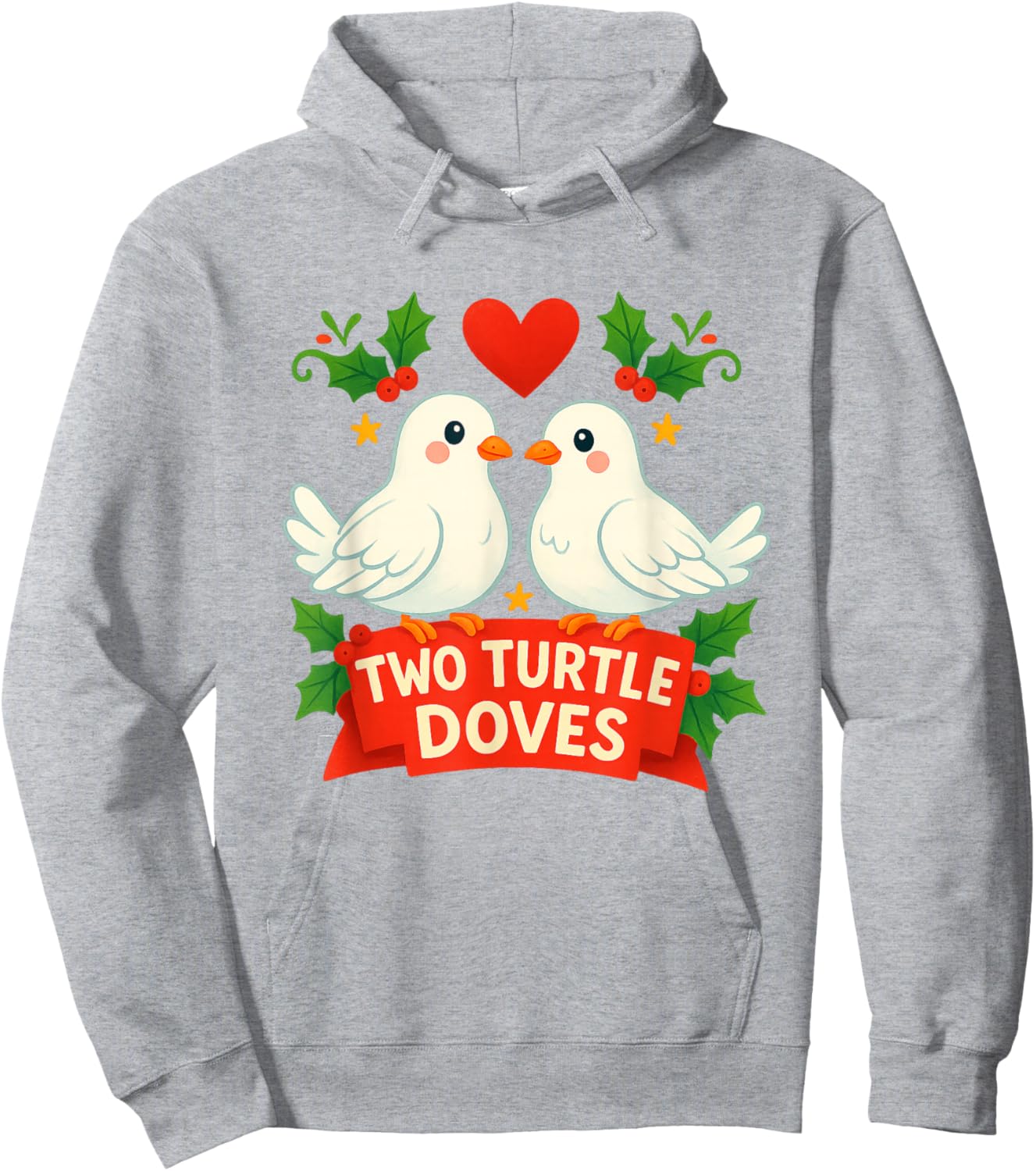 Two Turtle Doves Cute Twelve Days of Christmas Awesome Hoodie - Hoodie | Ash