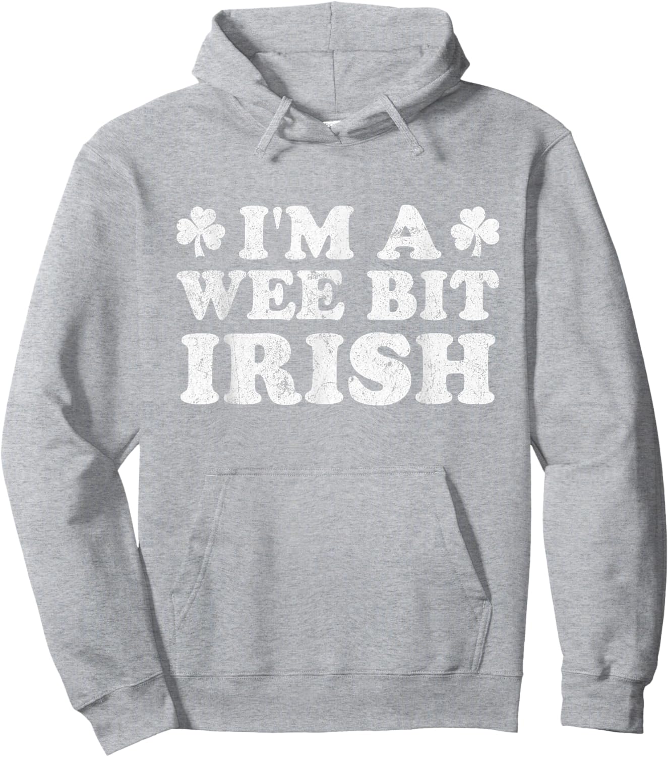 I'm A Wee Bit Irish Lucky Charm Groovy St. Patrick’s Day Hoodie - Hoodie | Ash