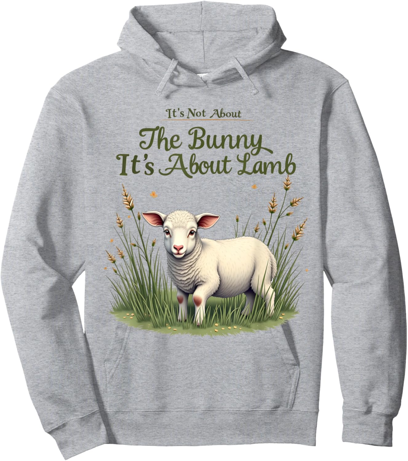It's Not About The Bunny It's About Lamb Easter Jesus Hoodie - Hoodie | Ash