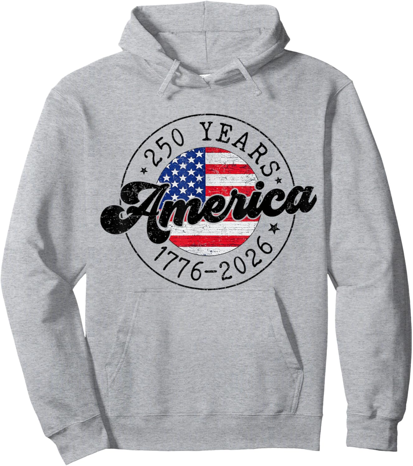 4th of July 250 Years America 1776 2026 250th USA Patriotic Hoodie - Hoodie | Ash