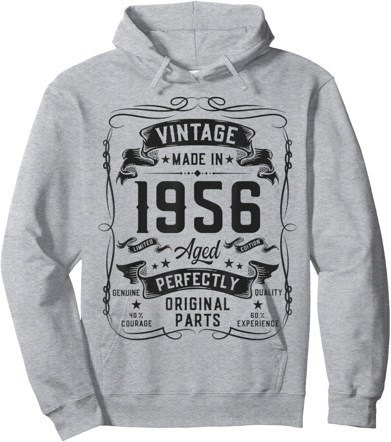 Vintage 1956 70yr 70th Birthday Gifts 70 Years Old Hoodie - Hoodie | Ash
