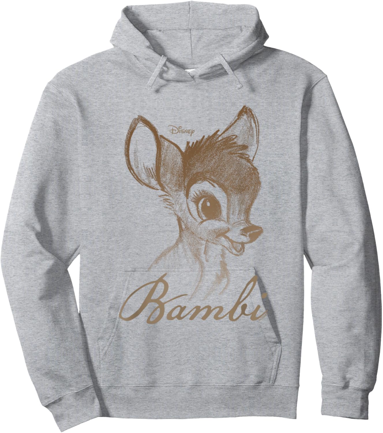 Disney Bambi Vintage Sketch Portrait Hoodie - Hoodie | Ash