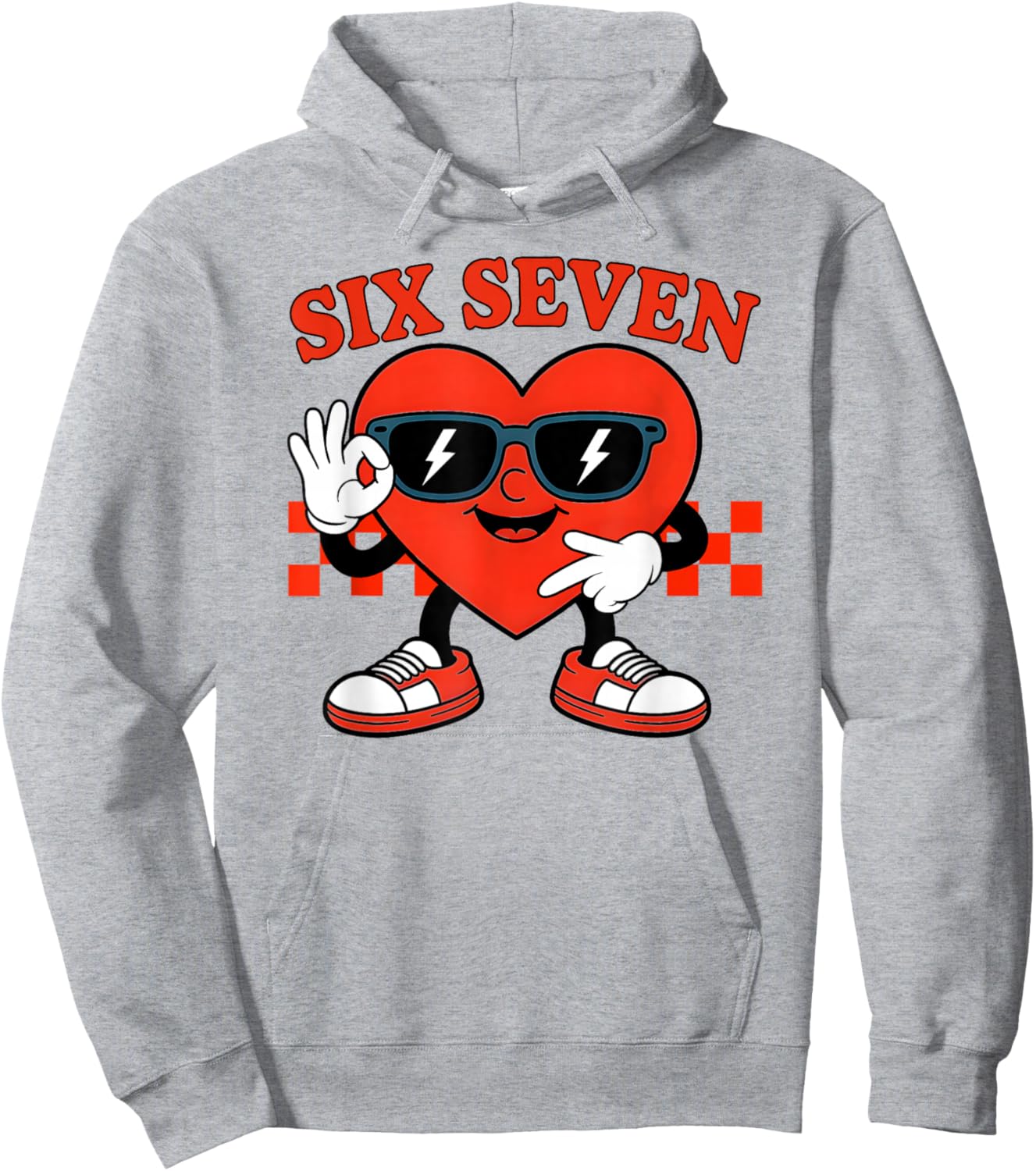 67 Shirt Boys Kids Funny Six Seven 6 7 Valentine Day 67 Meme Hoodie - Hoodie | Ash