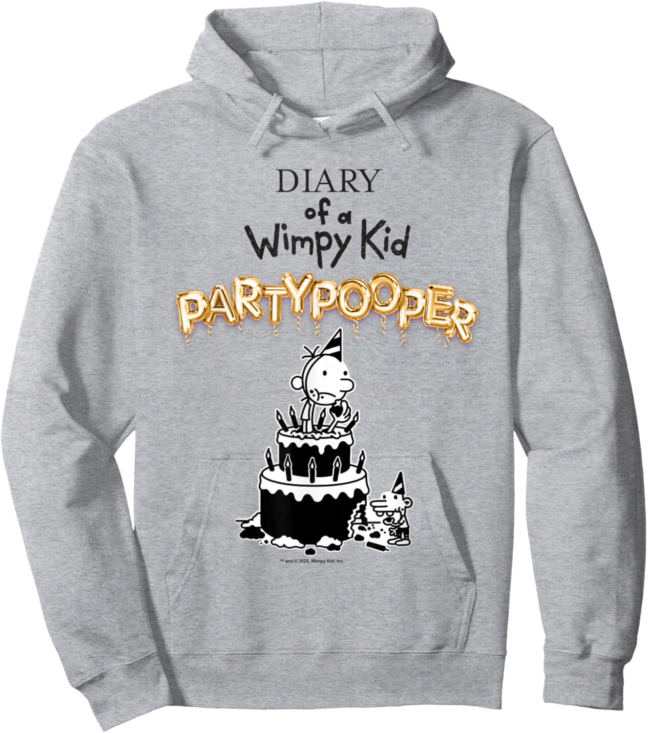 Diary of a Wimpy Kid Party Pooper Cover Hoodie - Hoodie | Ash
