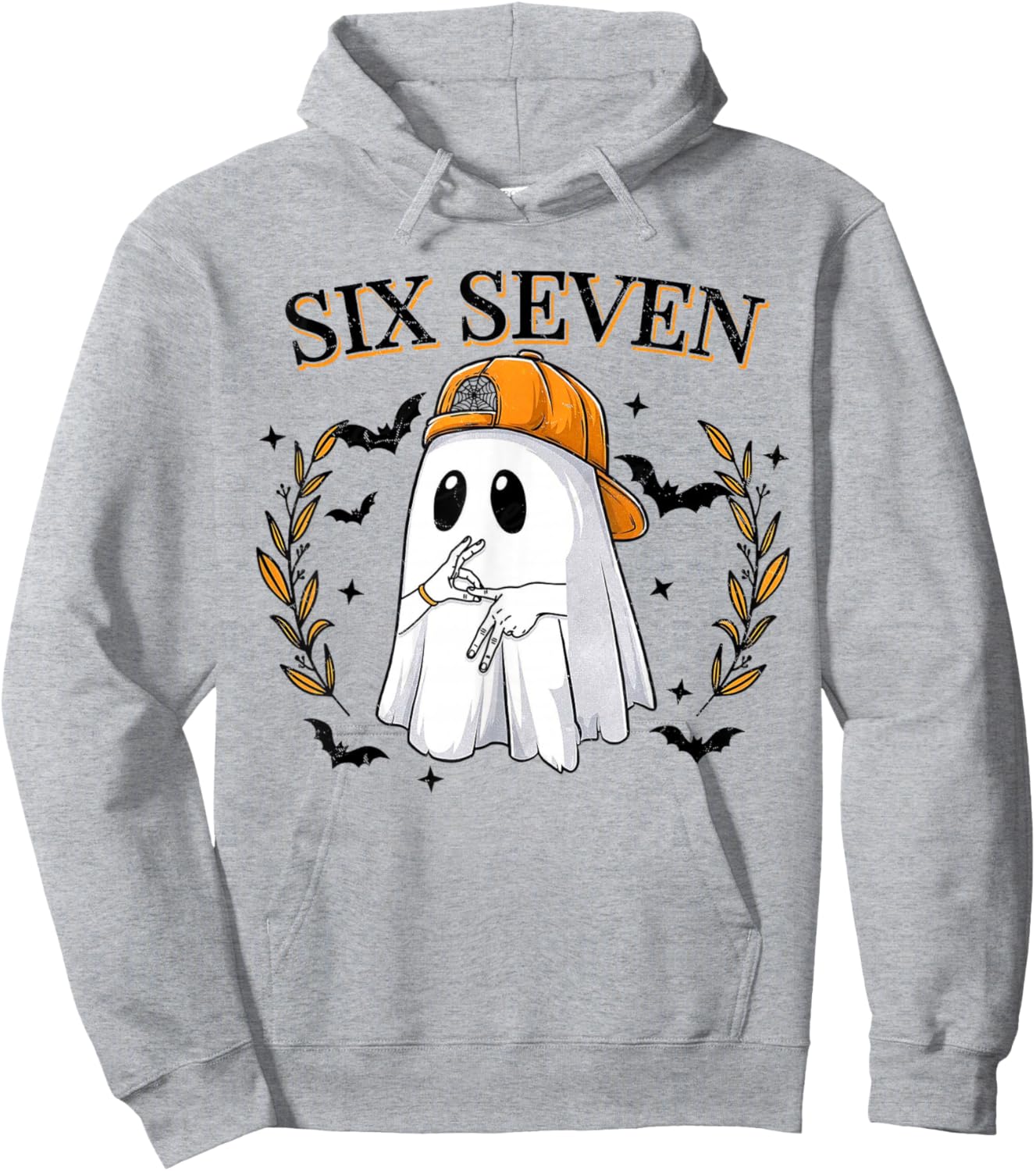 Funny 67 Six Seven Meme Couple Ghost Halloween Costume Hoodie - Hoodie | Ash